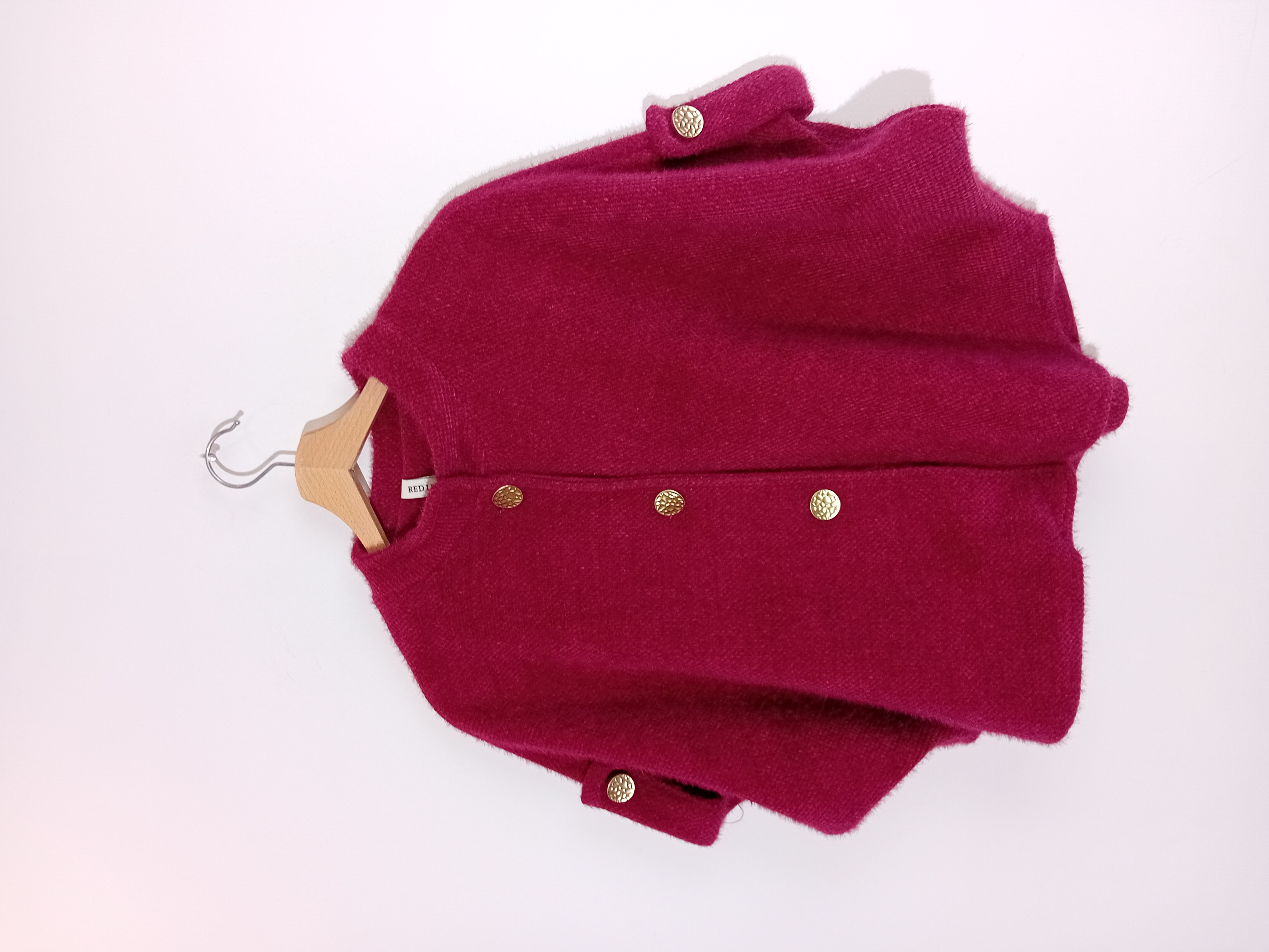 Cape Cardigan Maille Duveteuse Fuchsia M