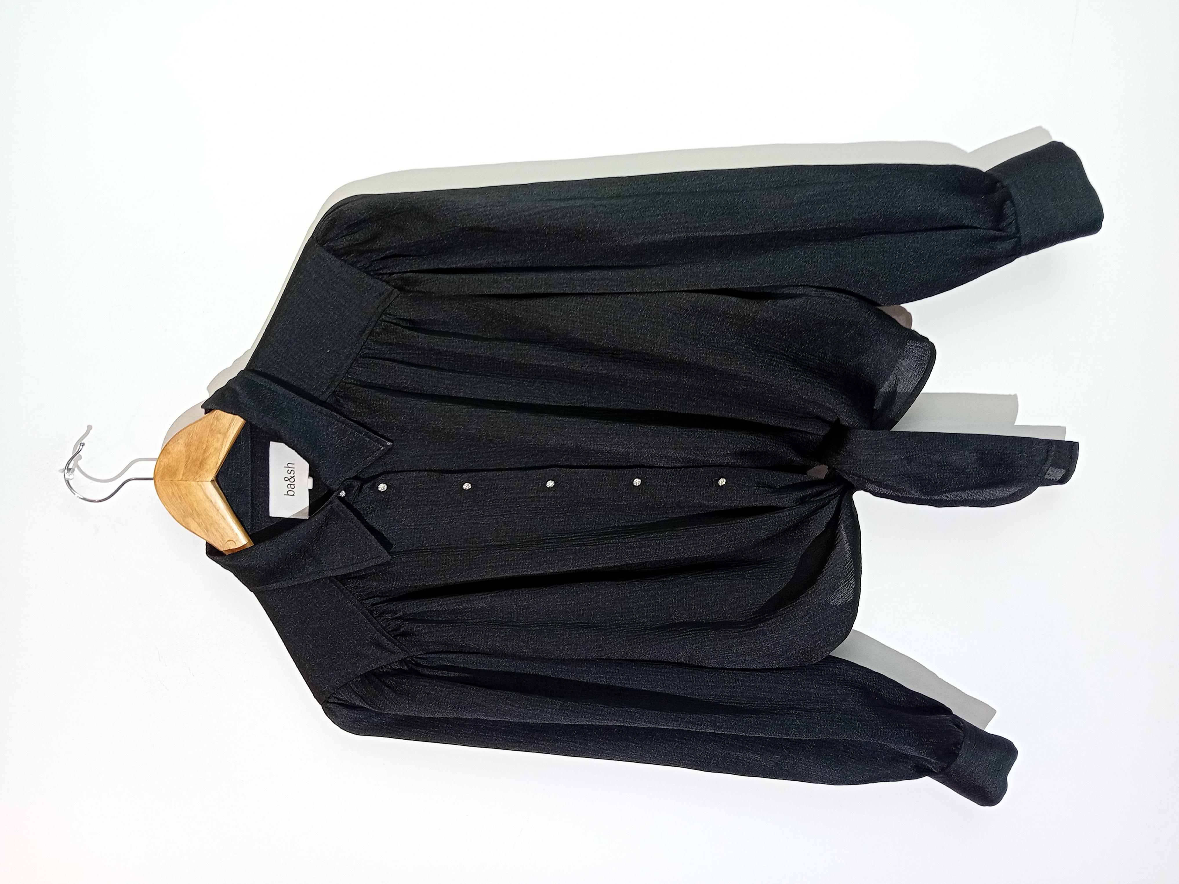 Blouse Fluide Noire Ba&sh Boutons Bijoux