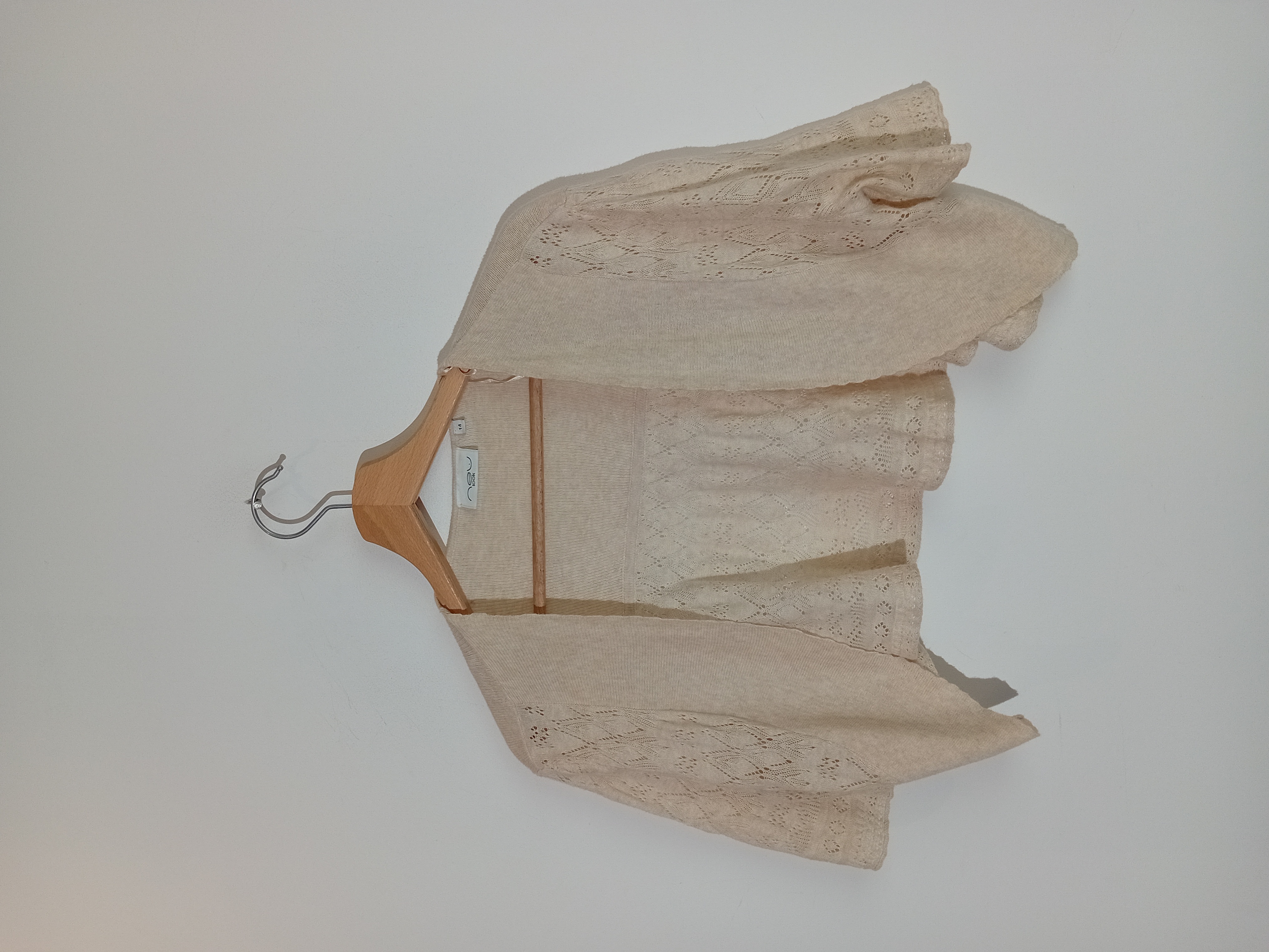 Bolero Maille Ajouree Beige New Look