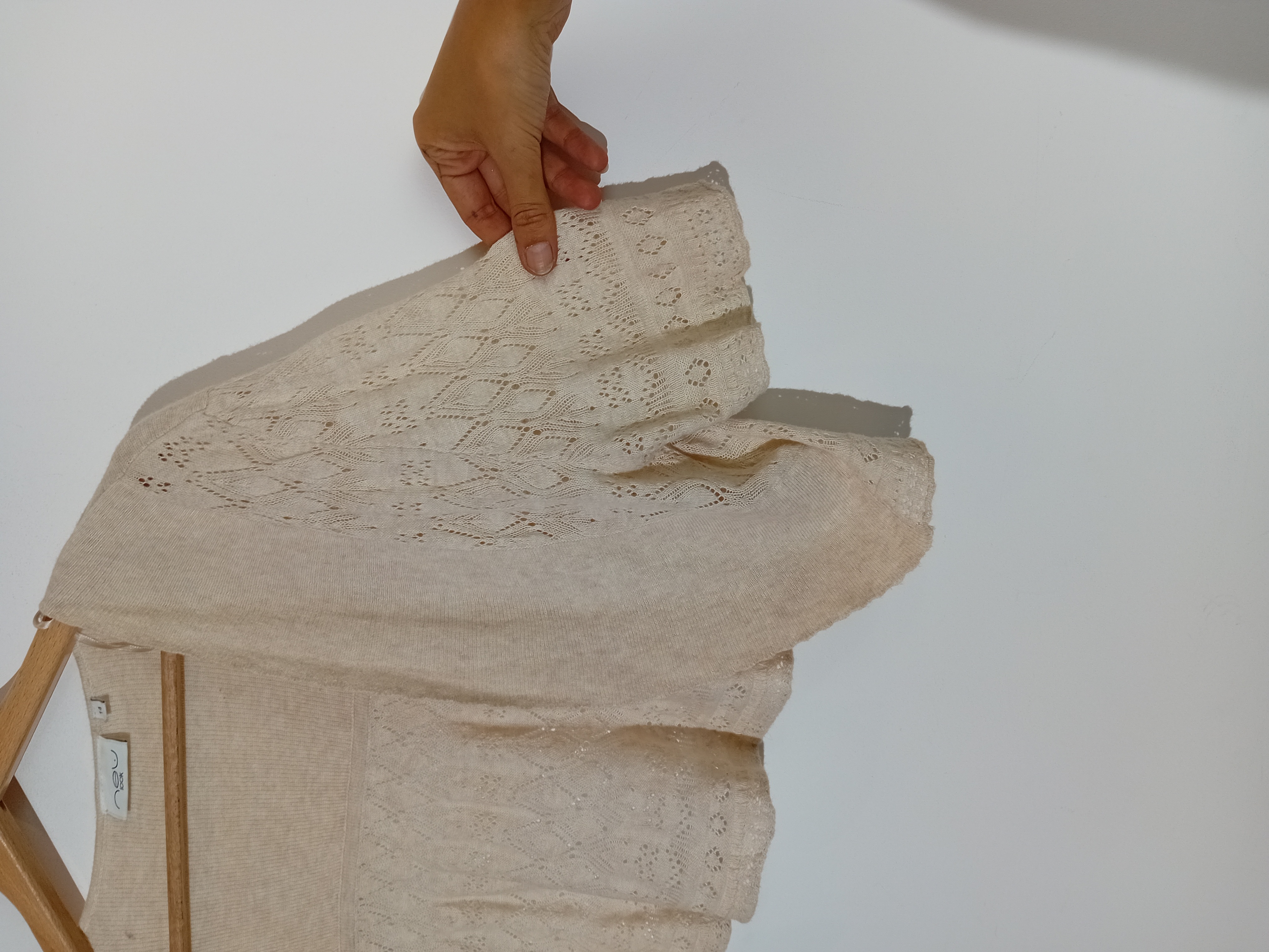 Bolero Maille Ajouree Beige New Look