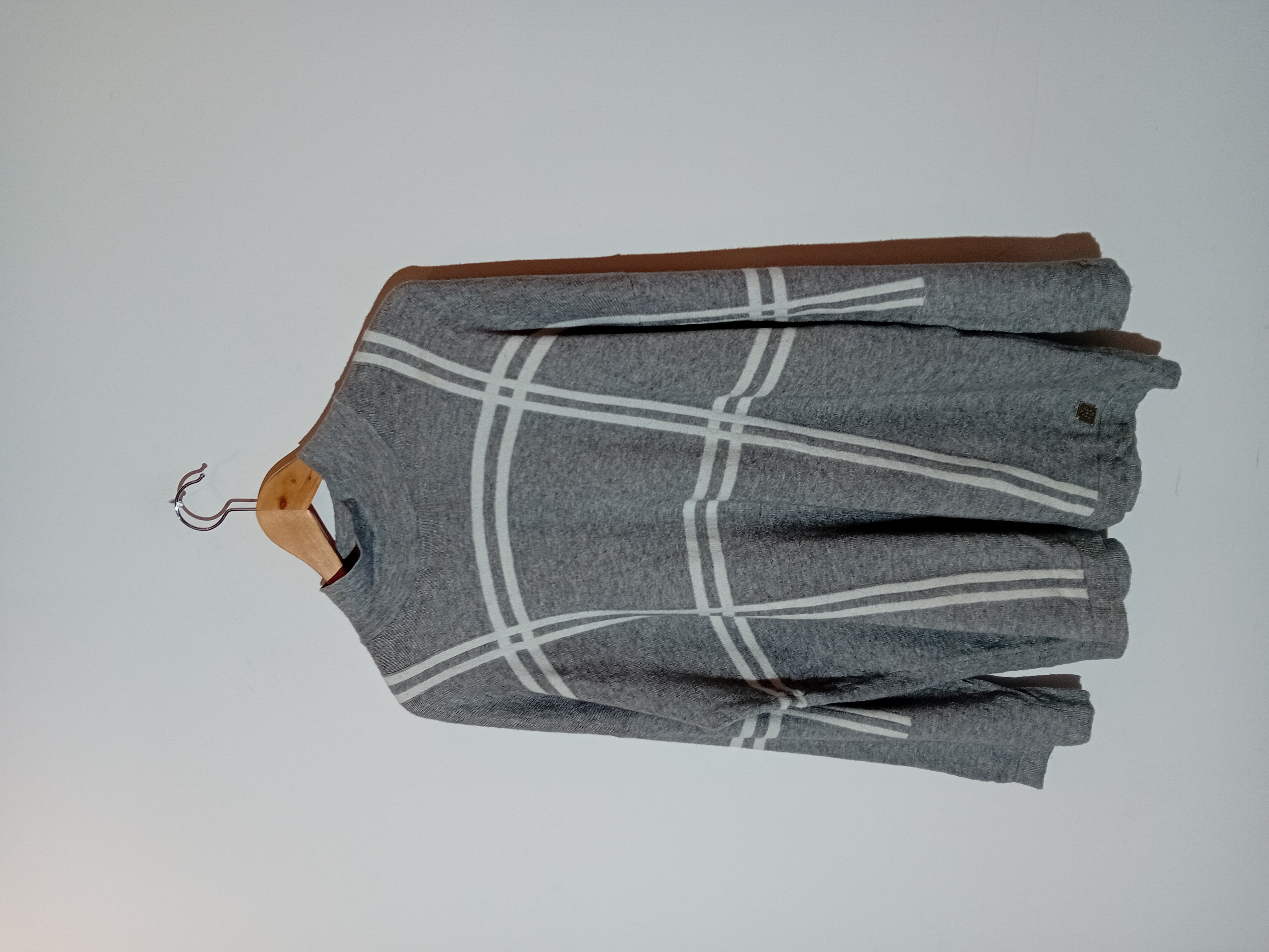 Pull Gris À Carreaux Tommy Hilfiger