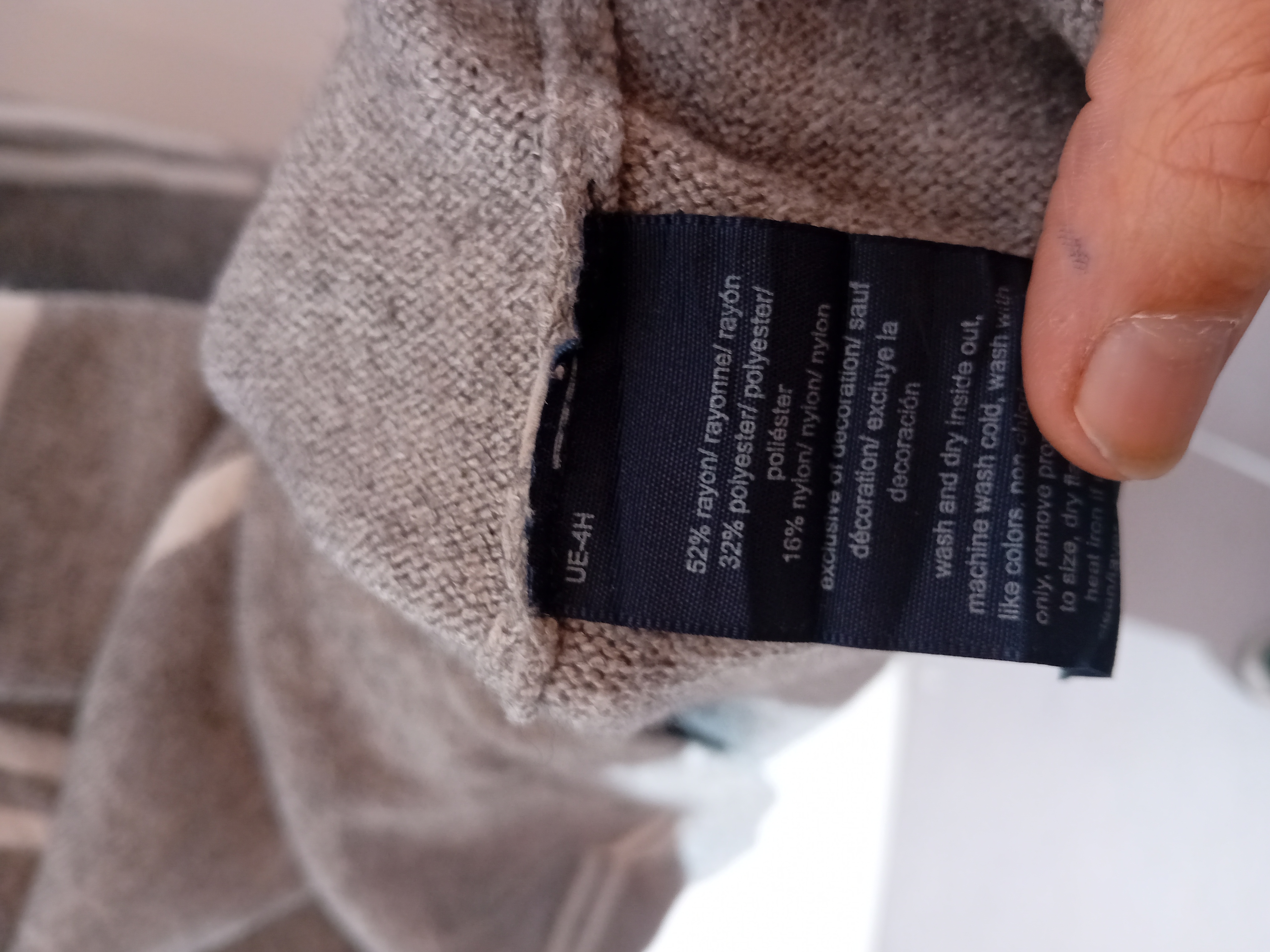 Pull Gris À Carreaux Tommy Hilfiger