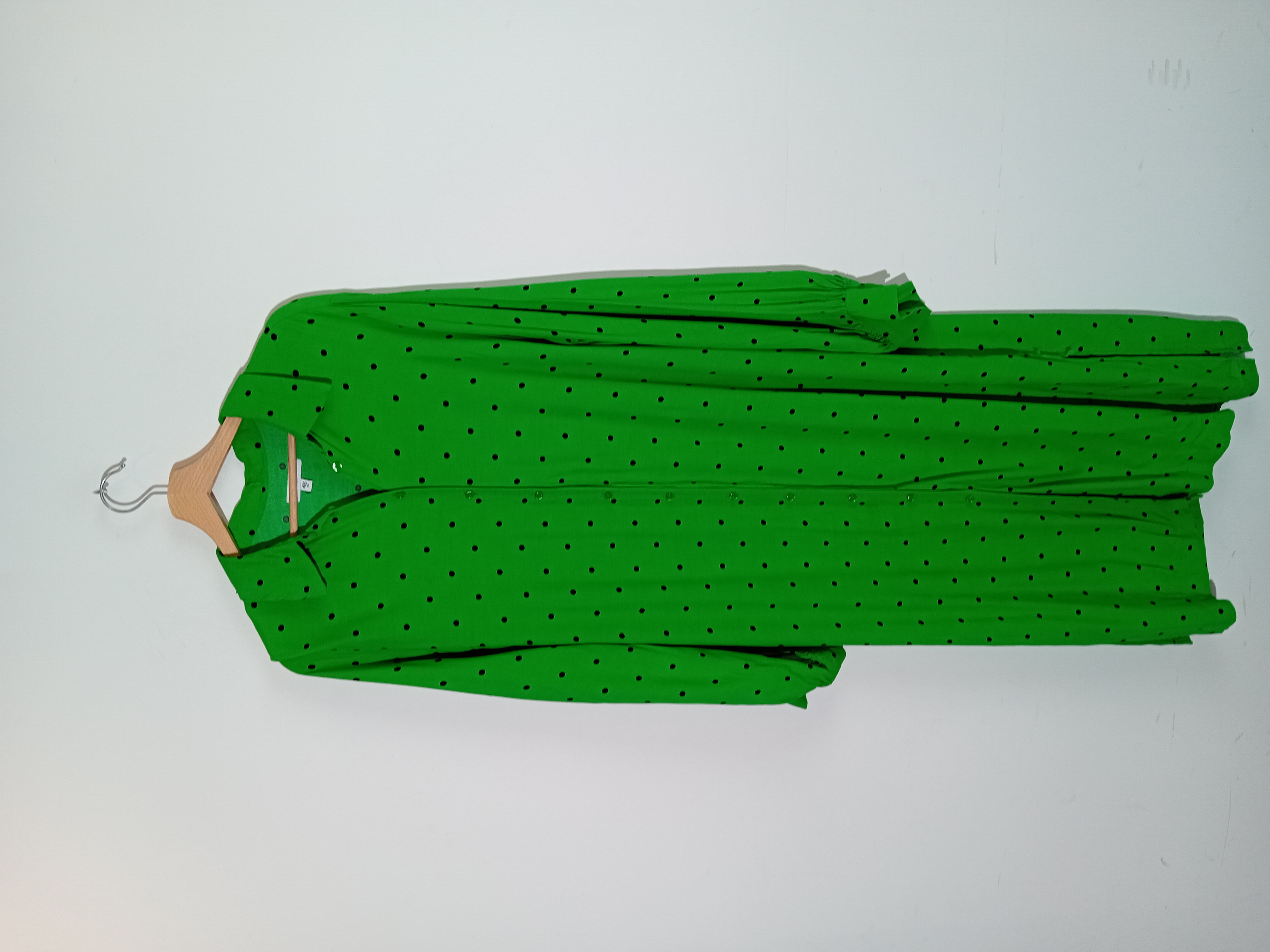 Robe Longue La Redoute Verte Pois Noirs