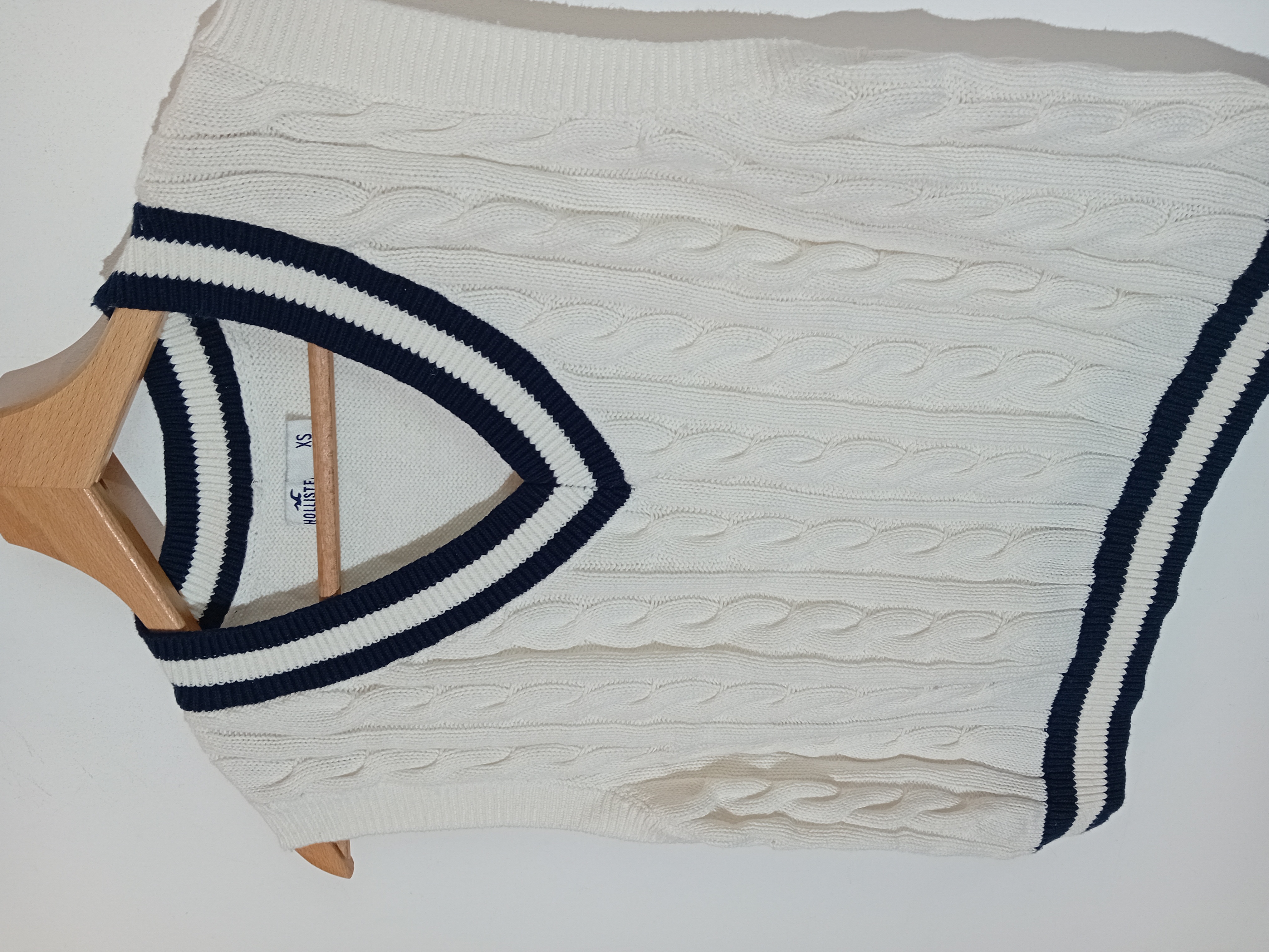Debardeur Tricot Torsade Hollister Xs