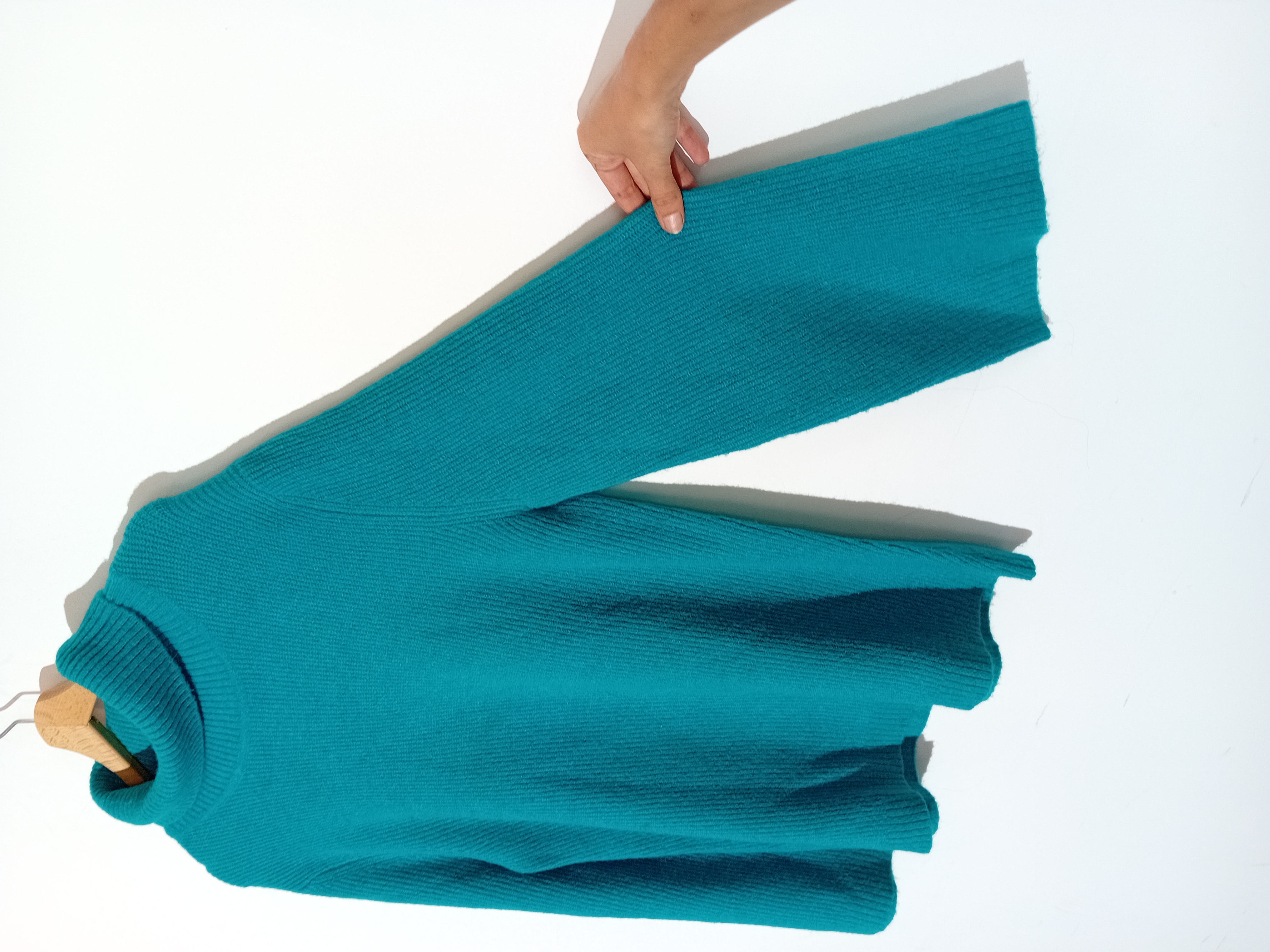 Pull Col Roulé Ameline Bleu Canard