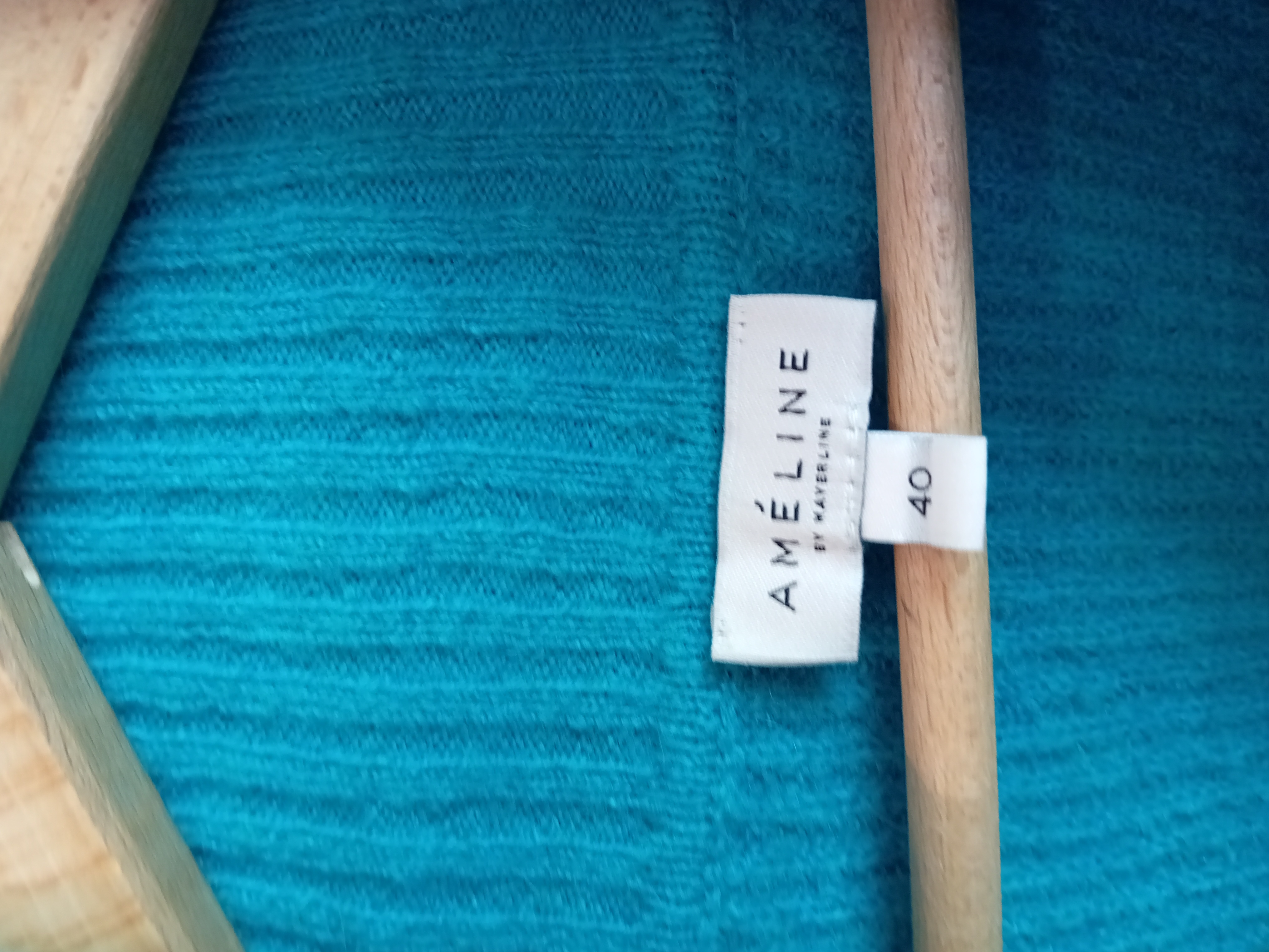 Pull Col Roulé Ameline Bleu Canard
