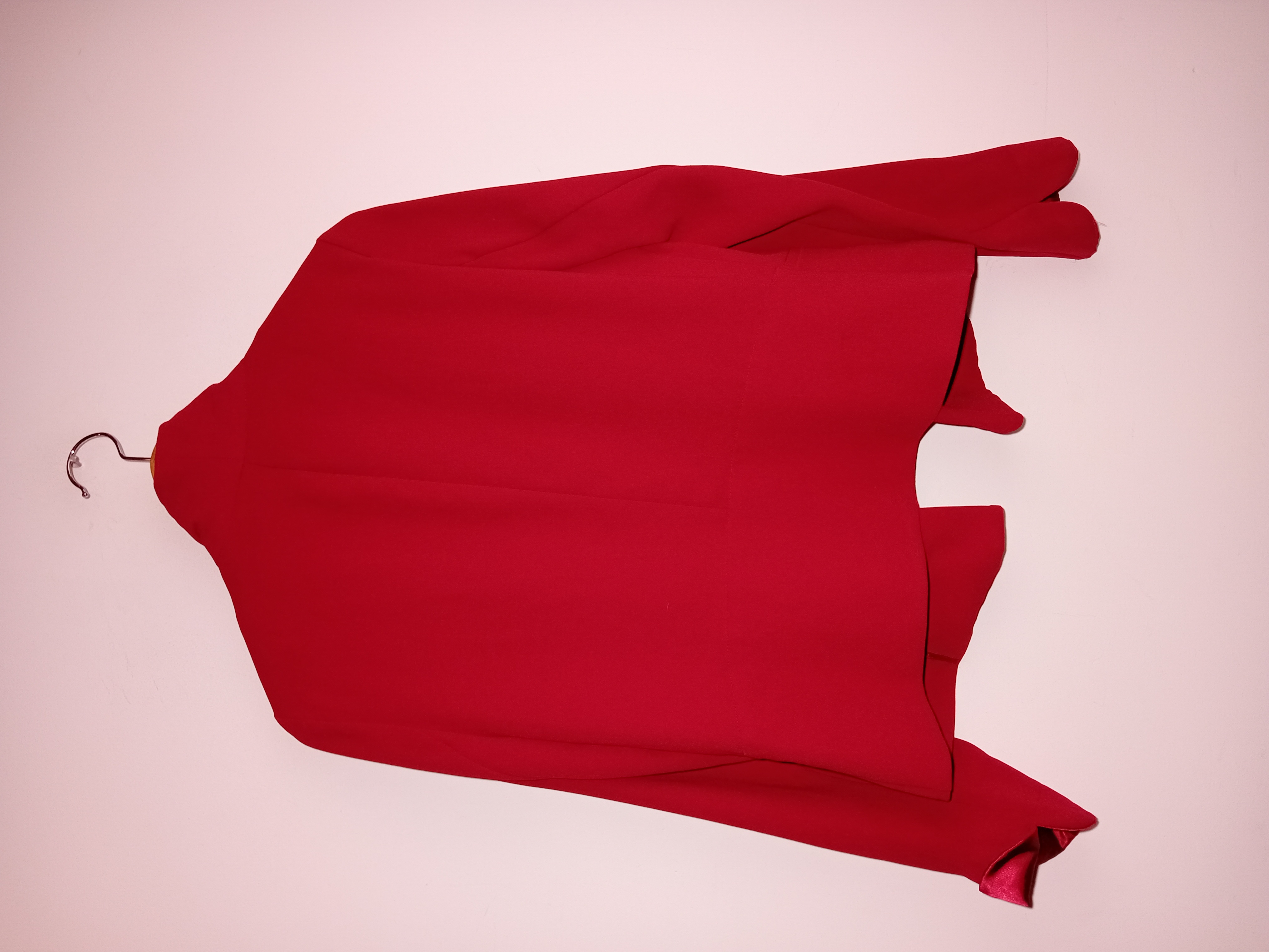 Blazer Léger Rouge Sans Bouton Your Sixth Sense