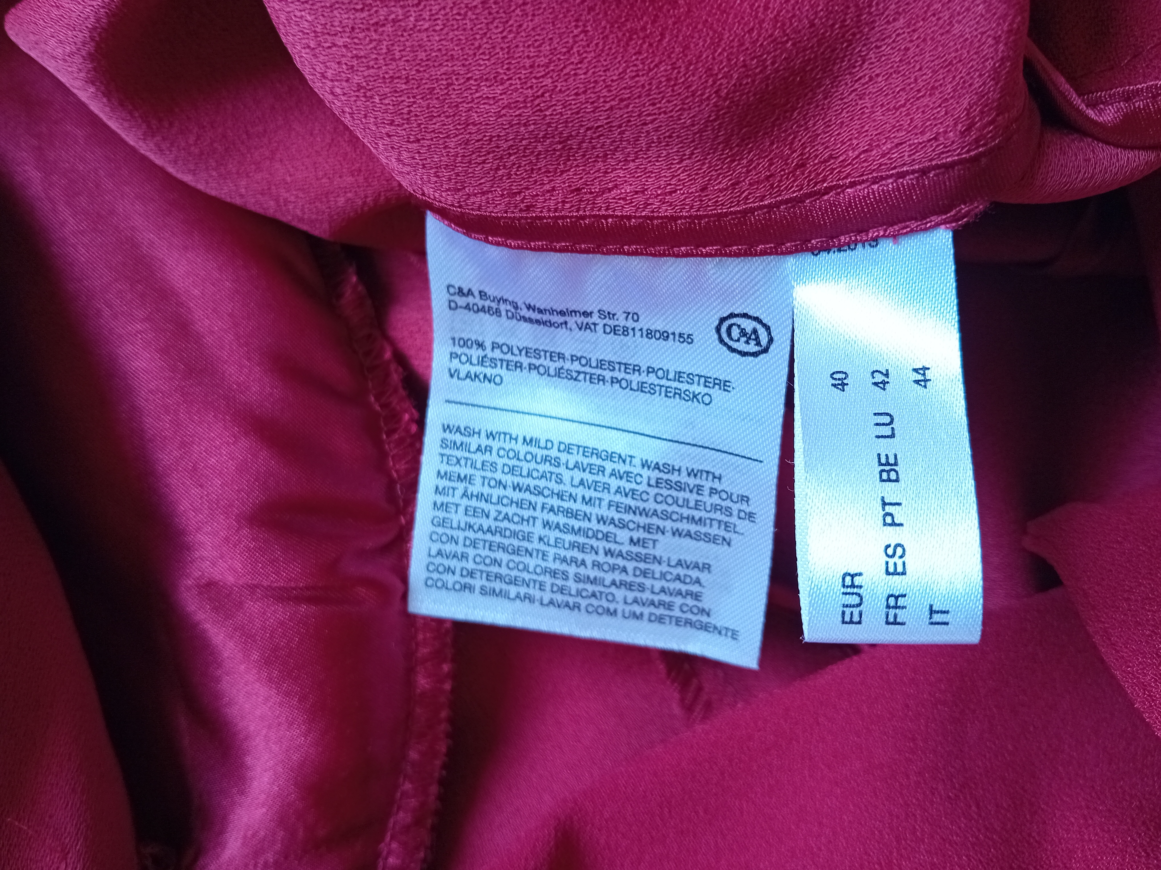 Blazer Léger Rouge Sans Bouton Your Sixth Sense