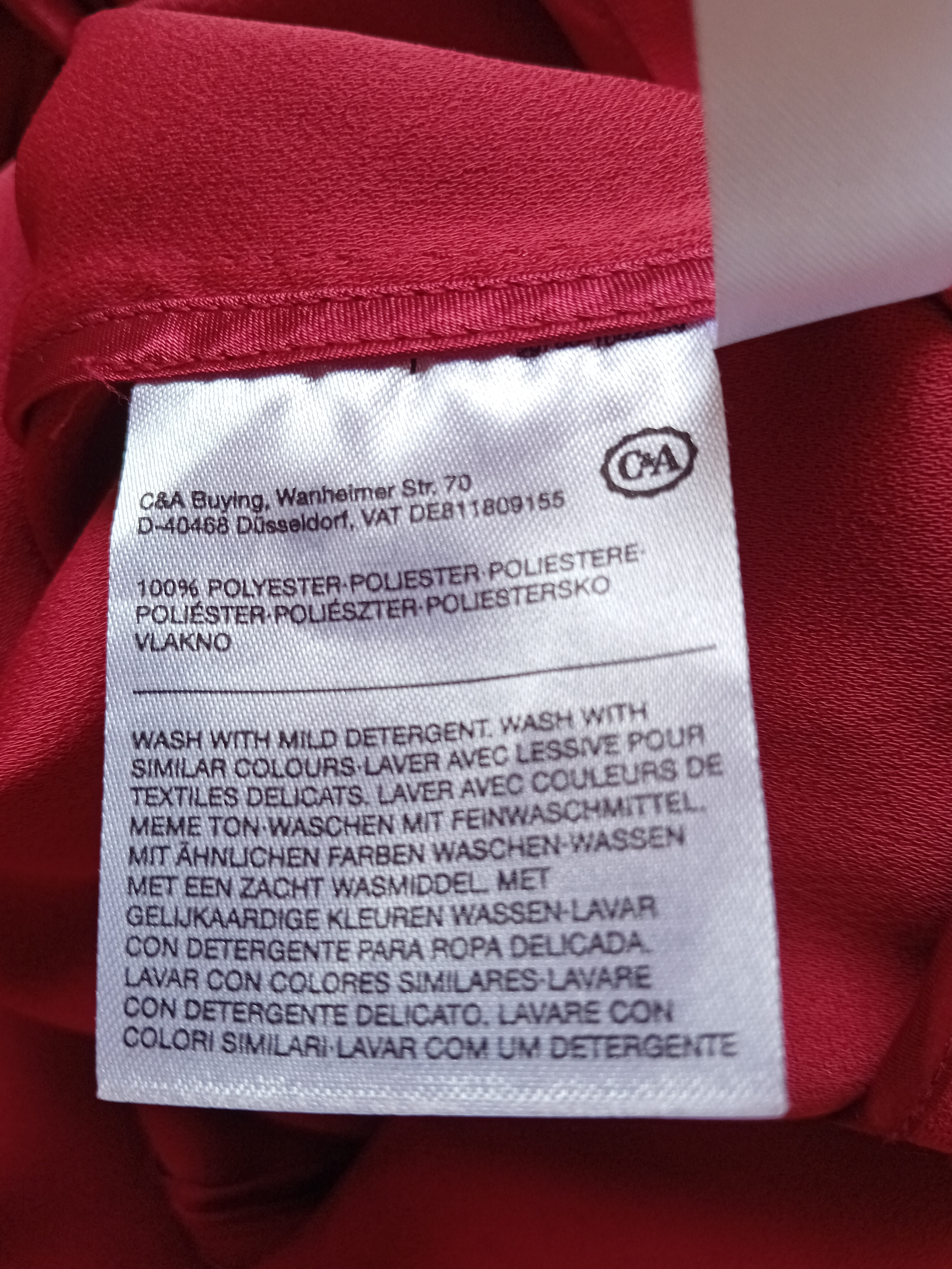 Blazer Léger Rouge Sans Bouton Your Sixth Sense