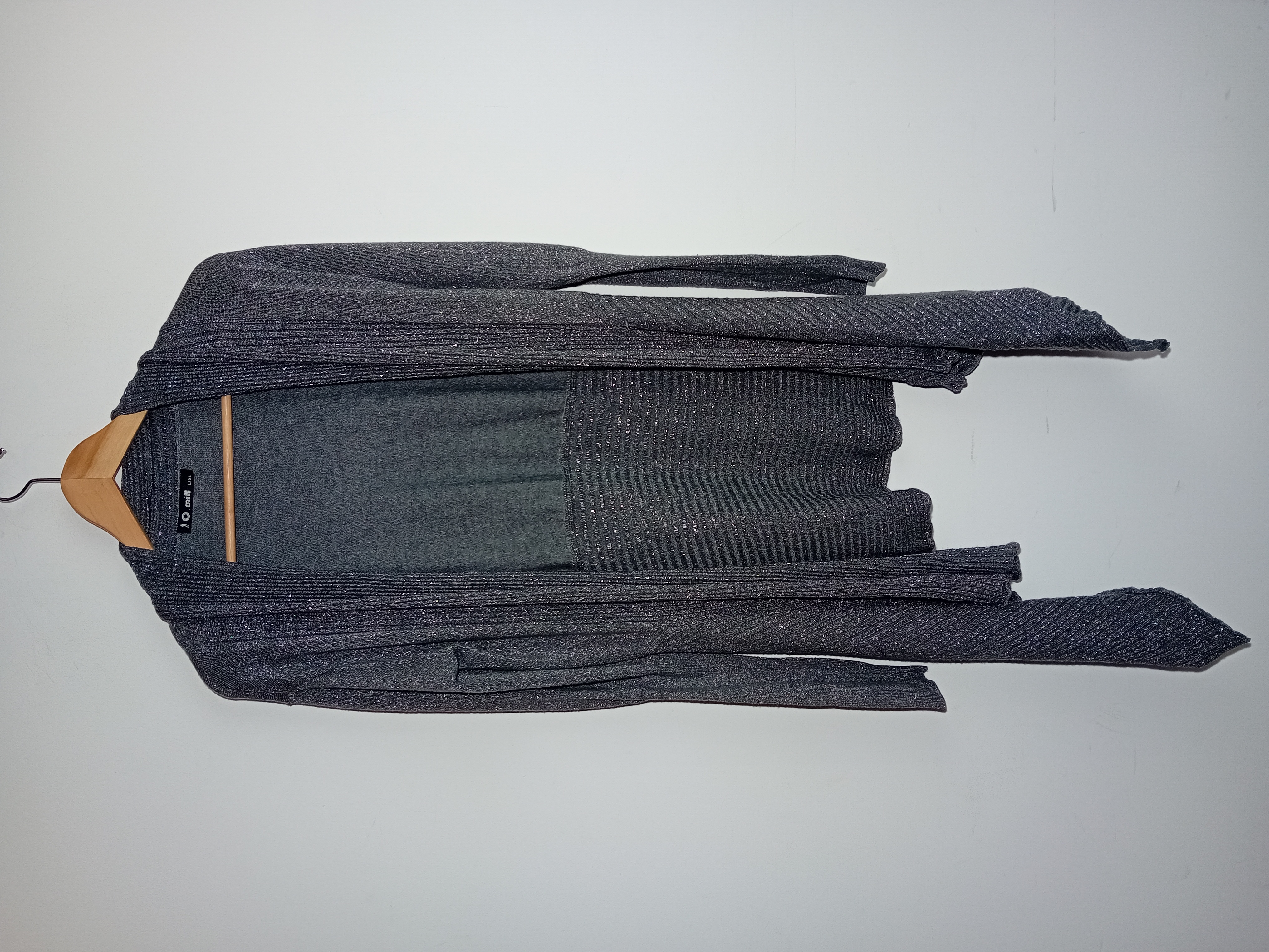 Gilet Long Pailleté Argenté O.mill