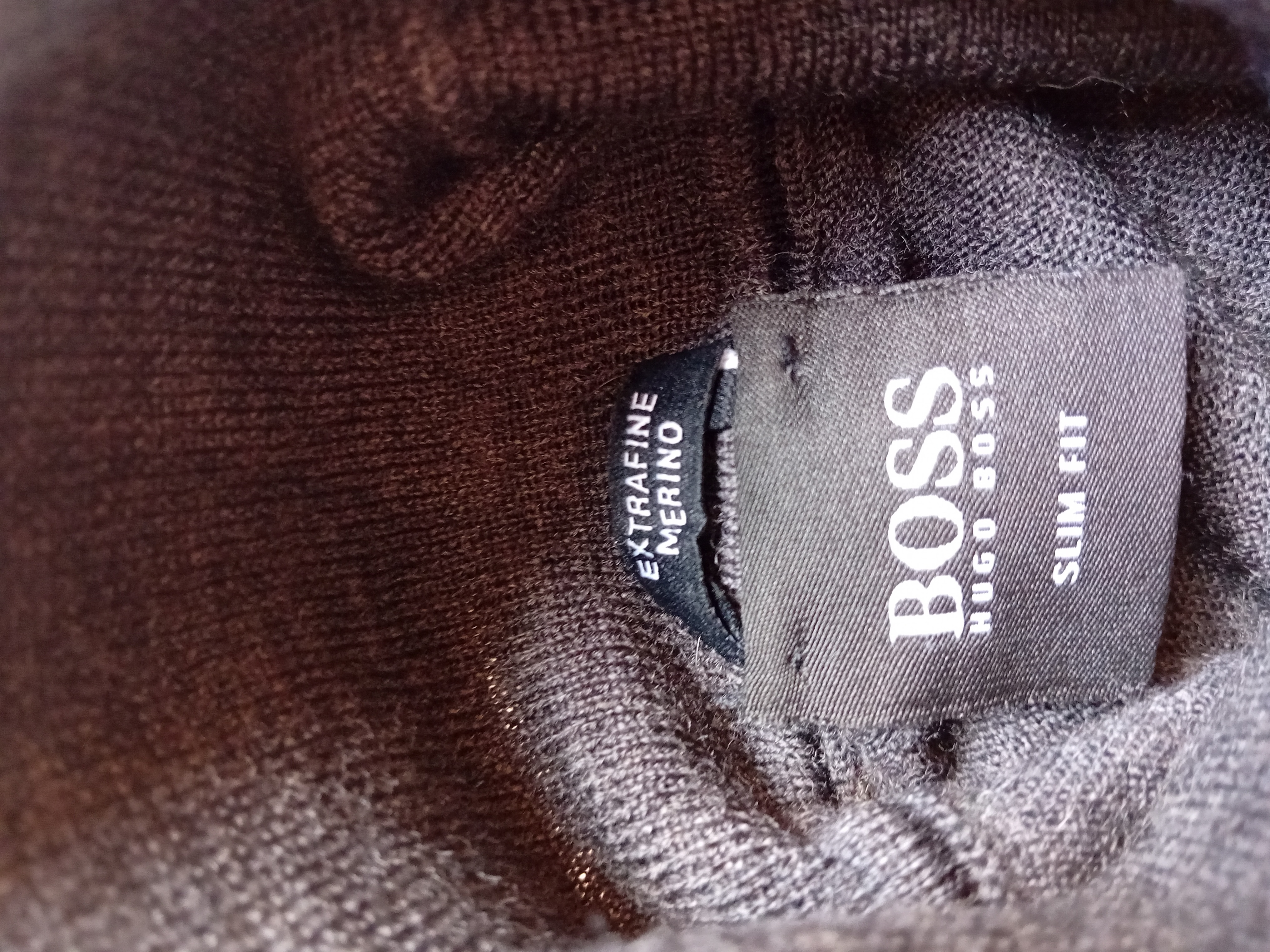 Pull Col Roule Hugo Boss Gris S