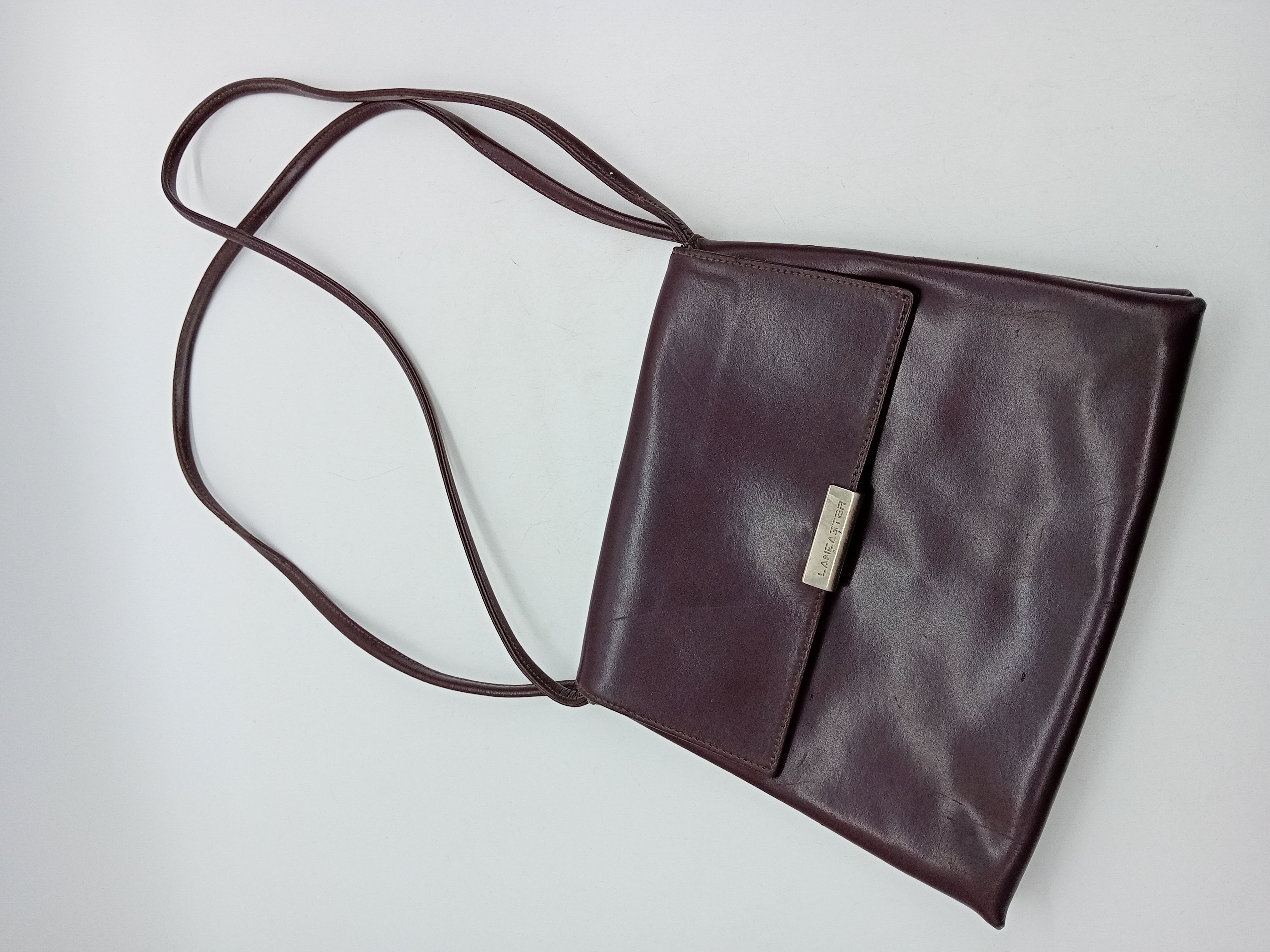 Sac Bandoulière Lancaster En Cuir Marron