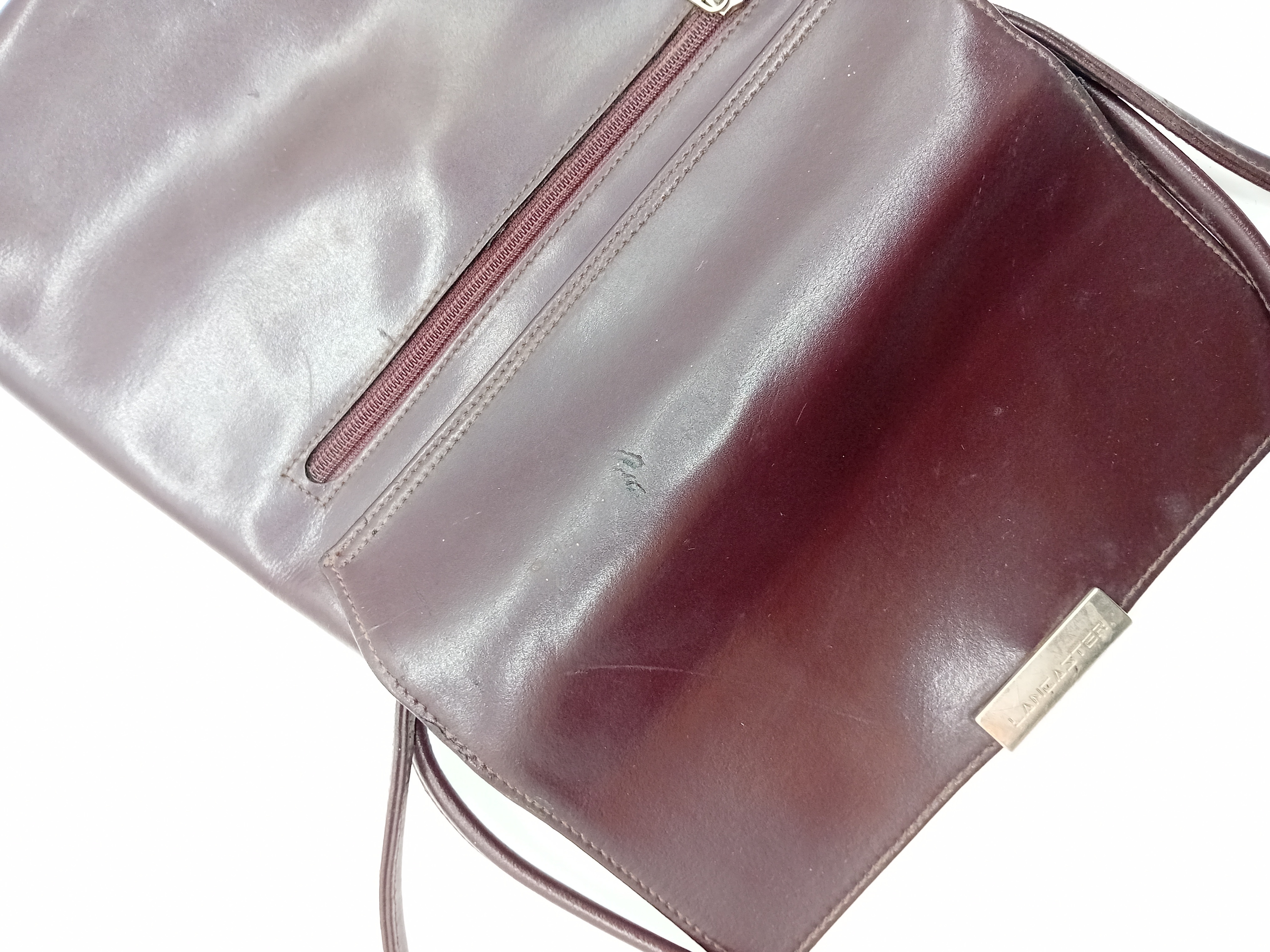Sac Bandoulière Lancaster En Cuir Marron
