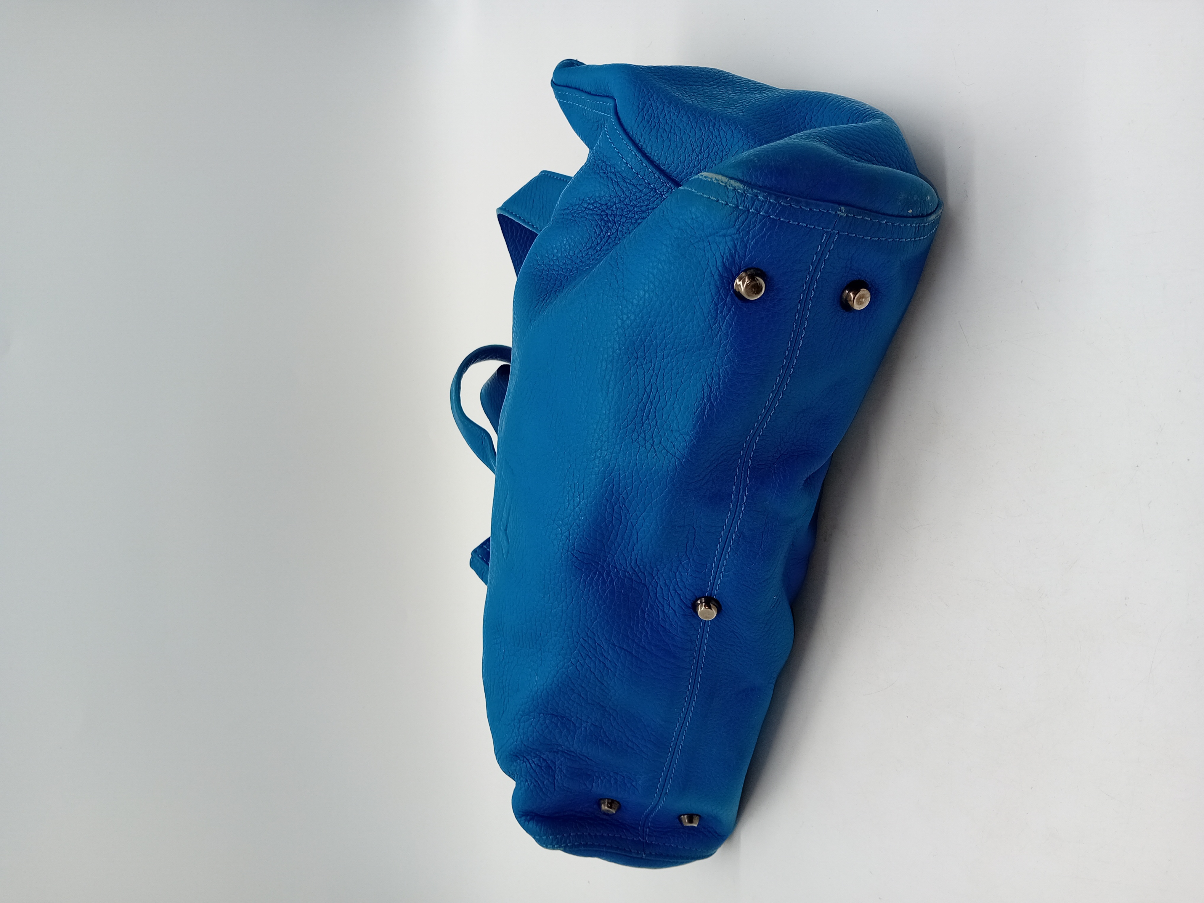 Sac À Main En Cuir Bleu Vif Natan