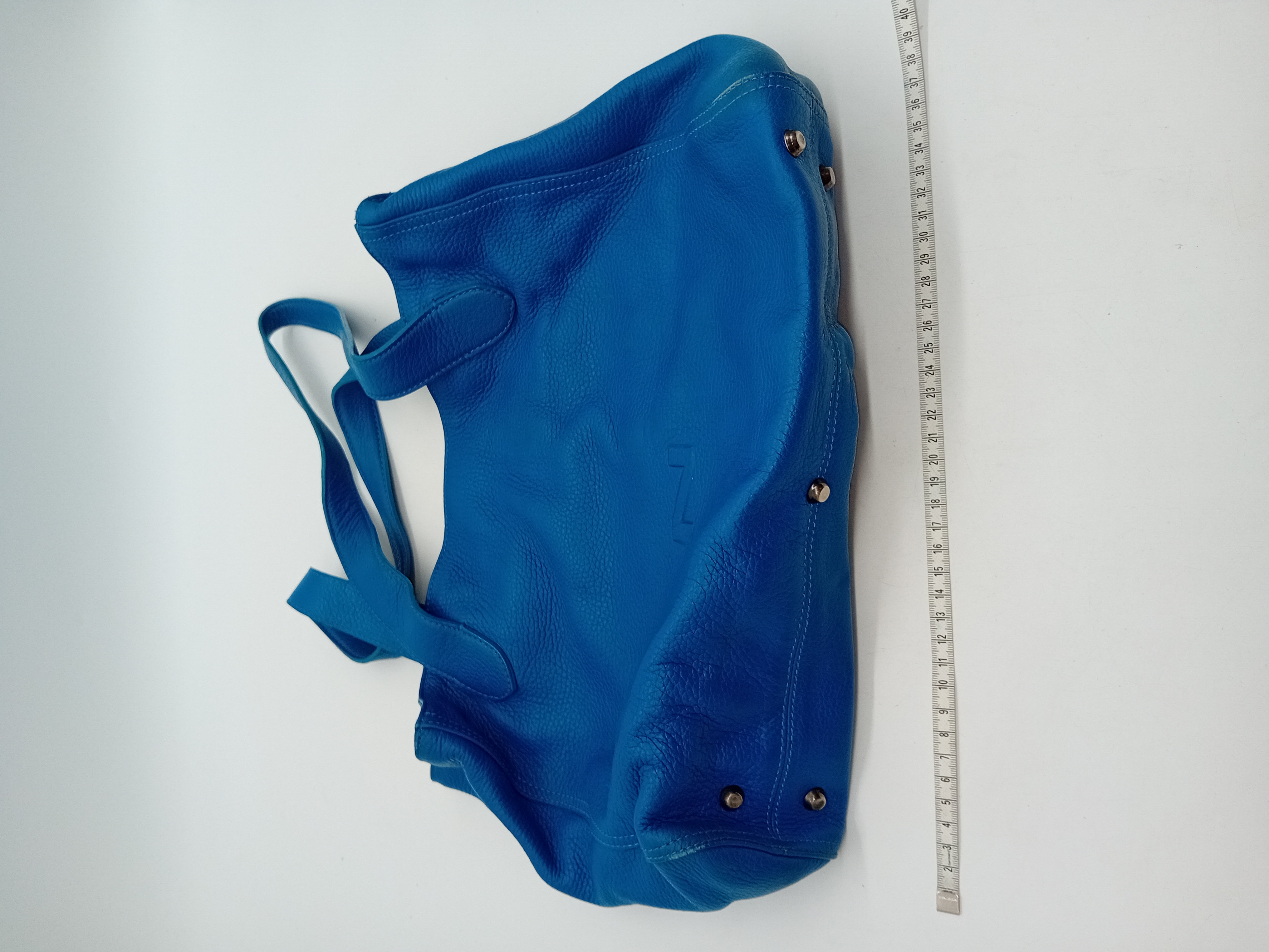 Sac À Main En Cuir Bleu Vif Natan