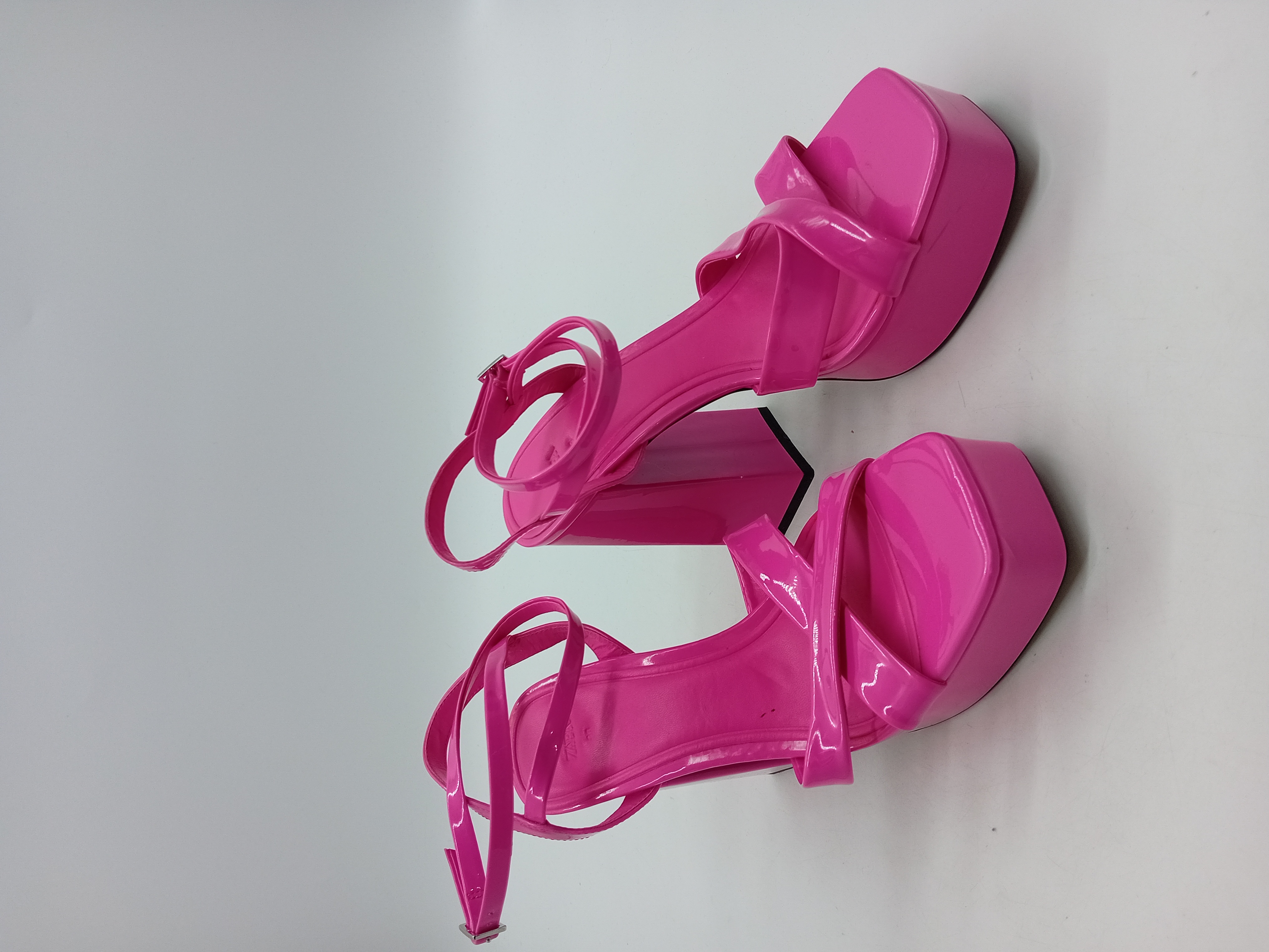 Sandales Plateforme Vernies Fuchsia Zara 38
