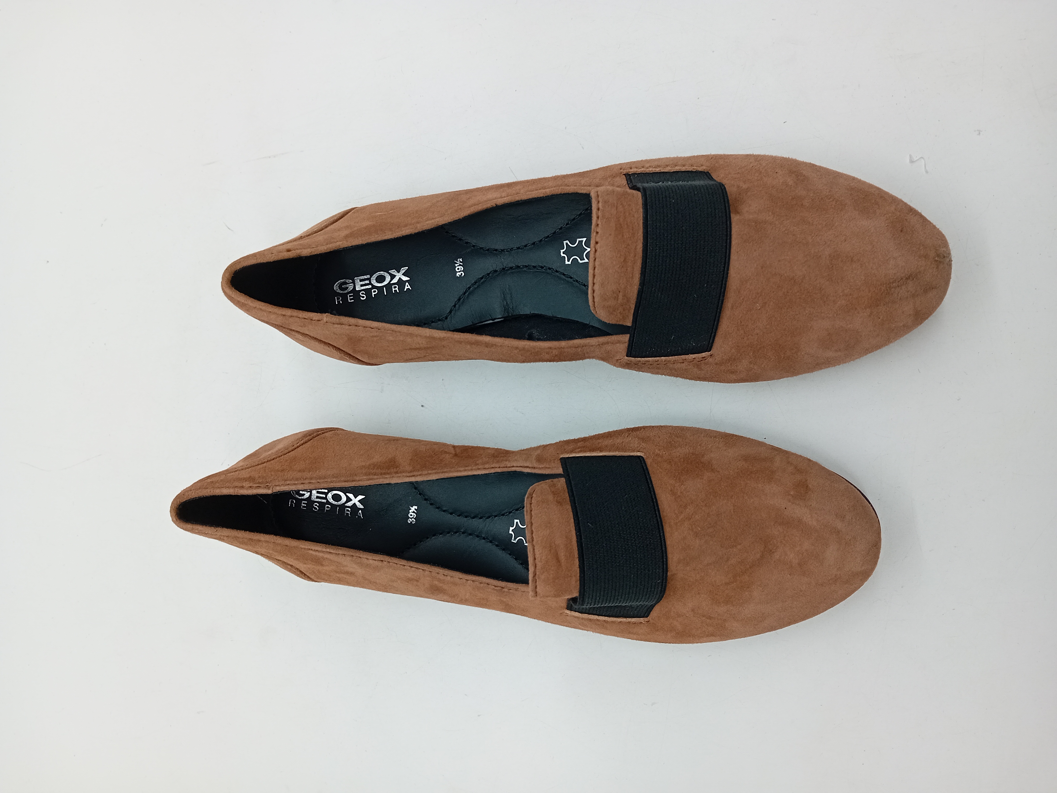 Mocassins Daim Marron Geox Respira 39.5
