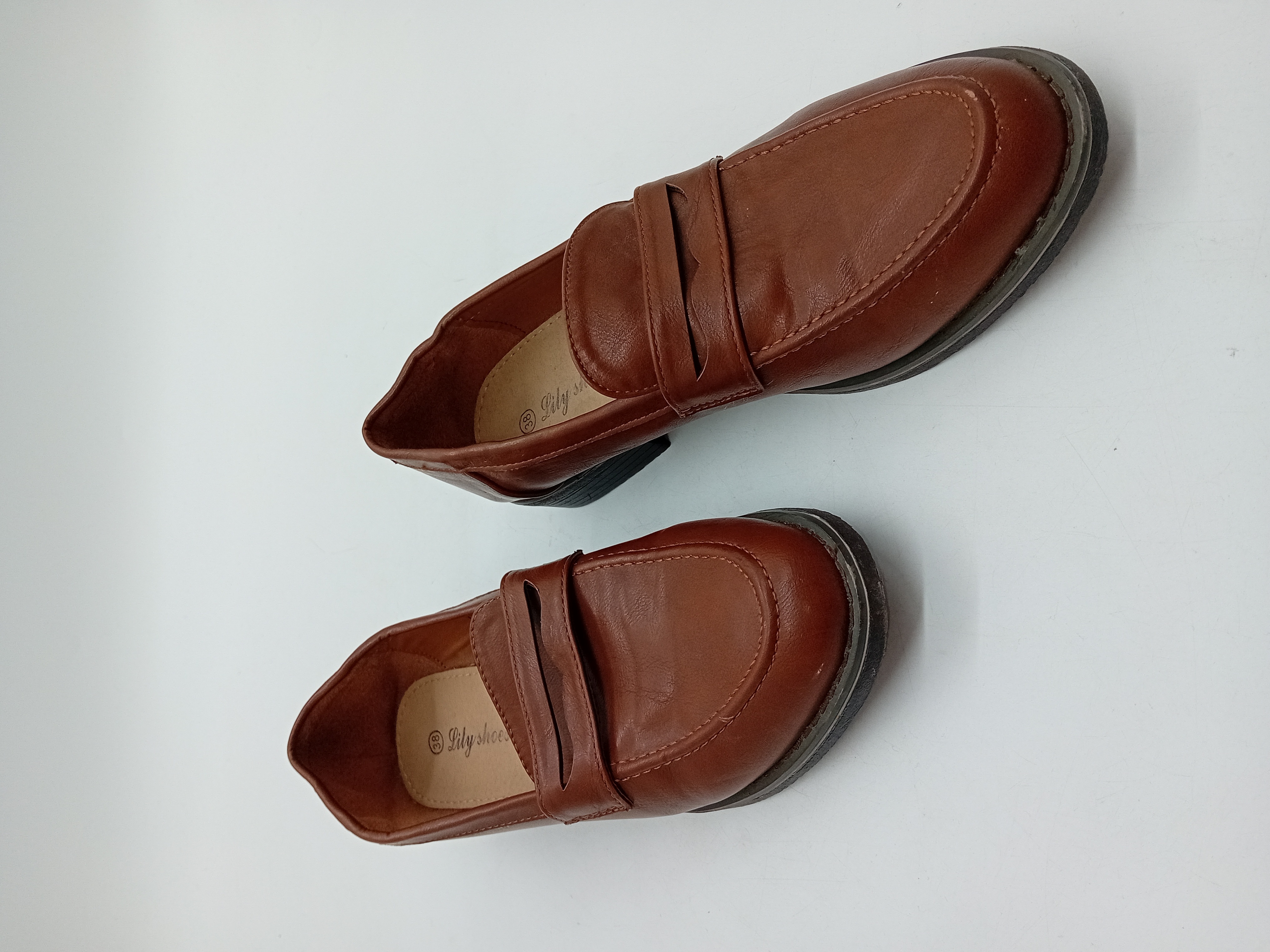 Mocassins À Plateau Marron Lily Shoes