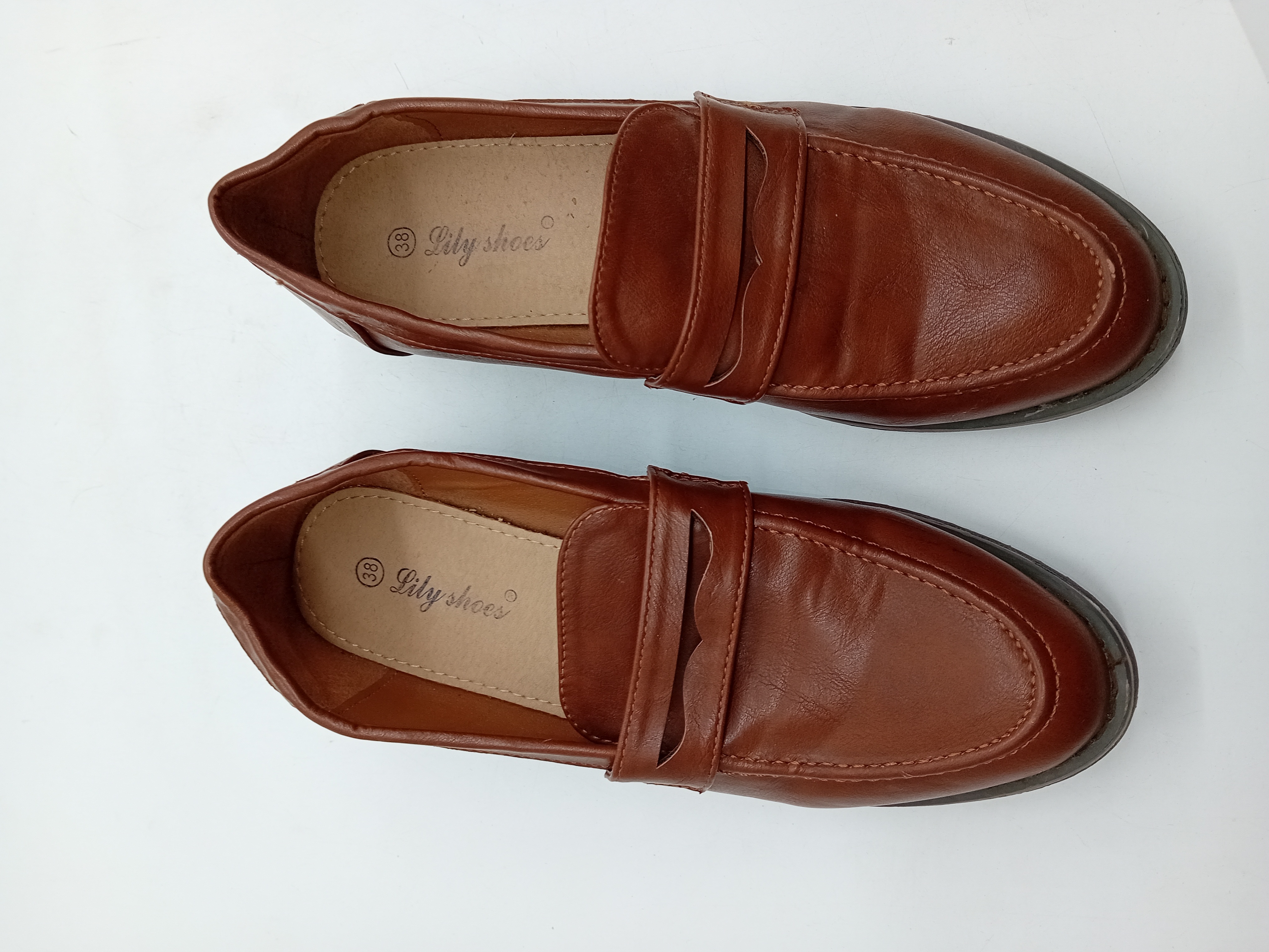 Mocassins À Plateau Marron Lily Shoes