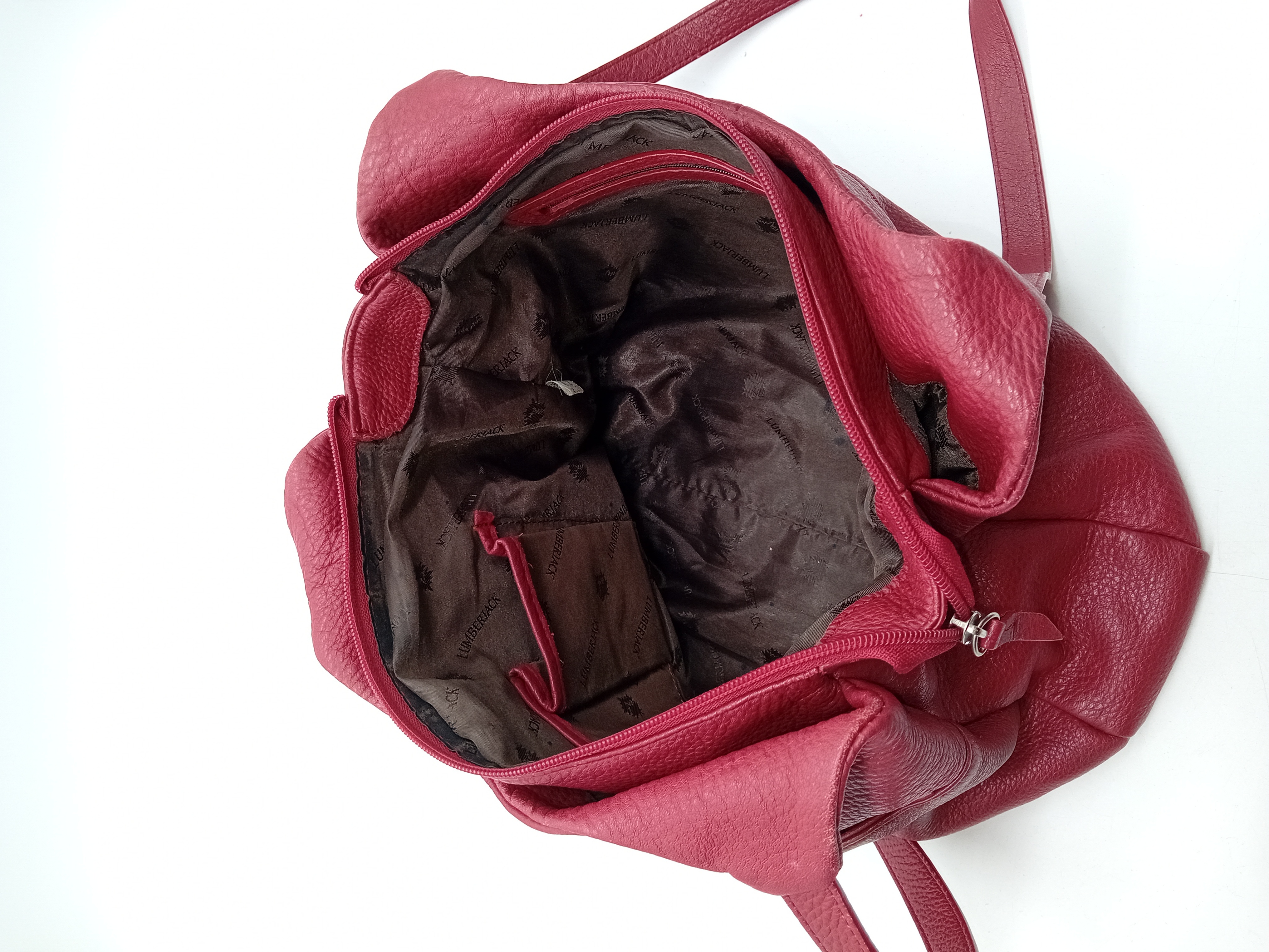 Sac A Main Hobo Rouge En Cuir Grainé Minelli
