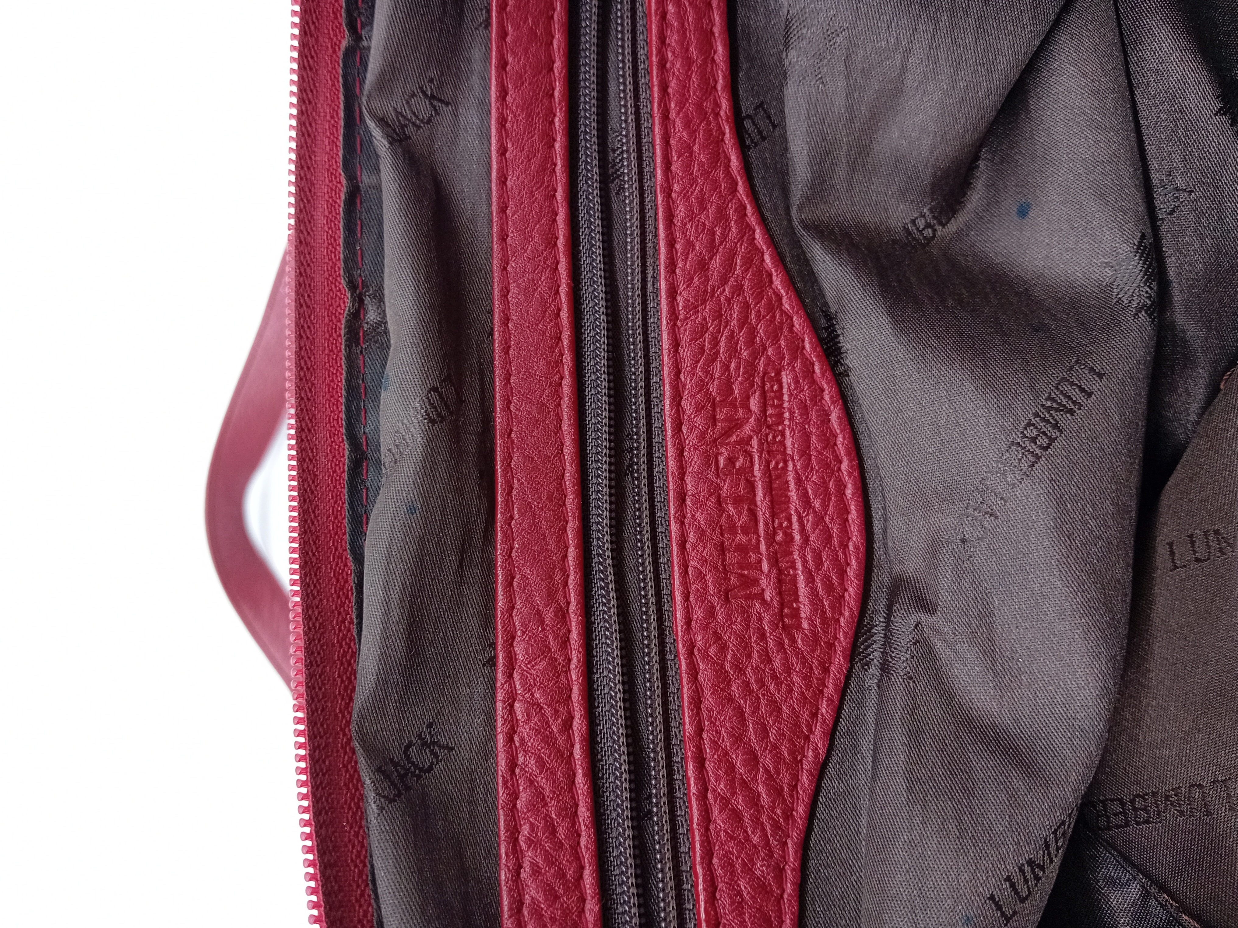 Sac A Main Hobo Rouge En Cuir Grainé Minelli