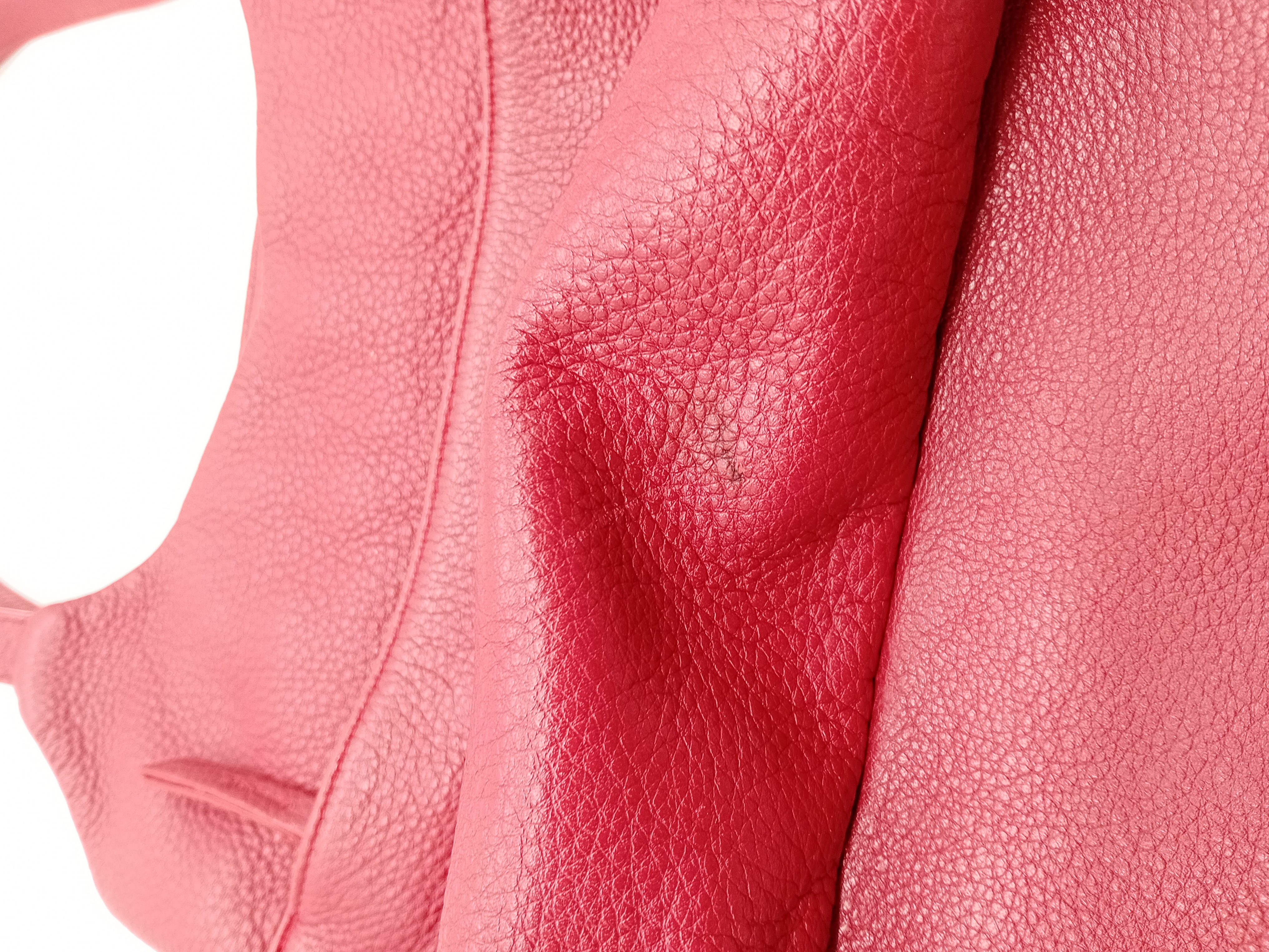 Sac A Main Hobo Rouge En Cuir Grainé Minelli
