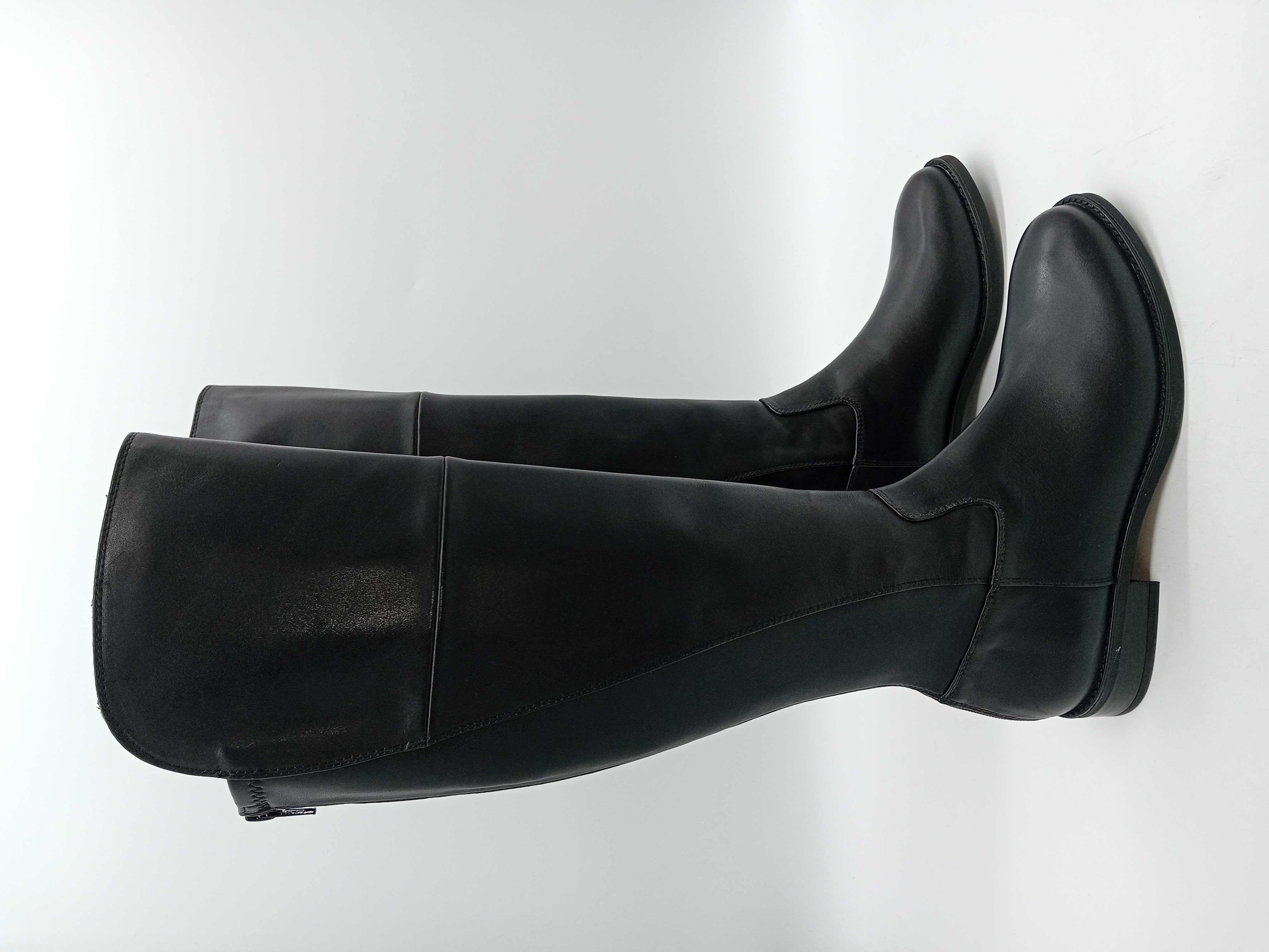 Bottes Hautes En Cuir Noir Unisa 37