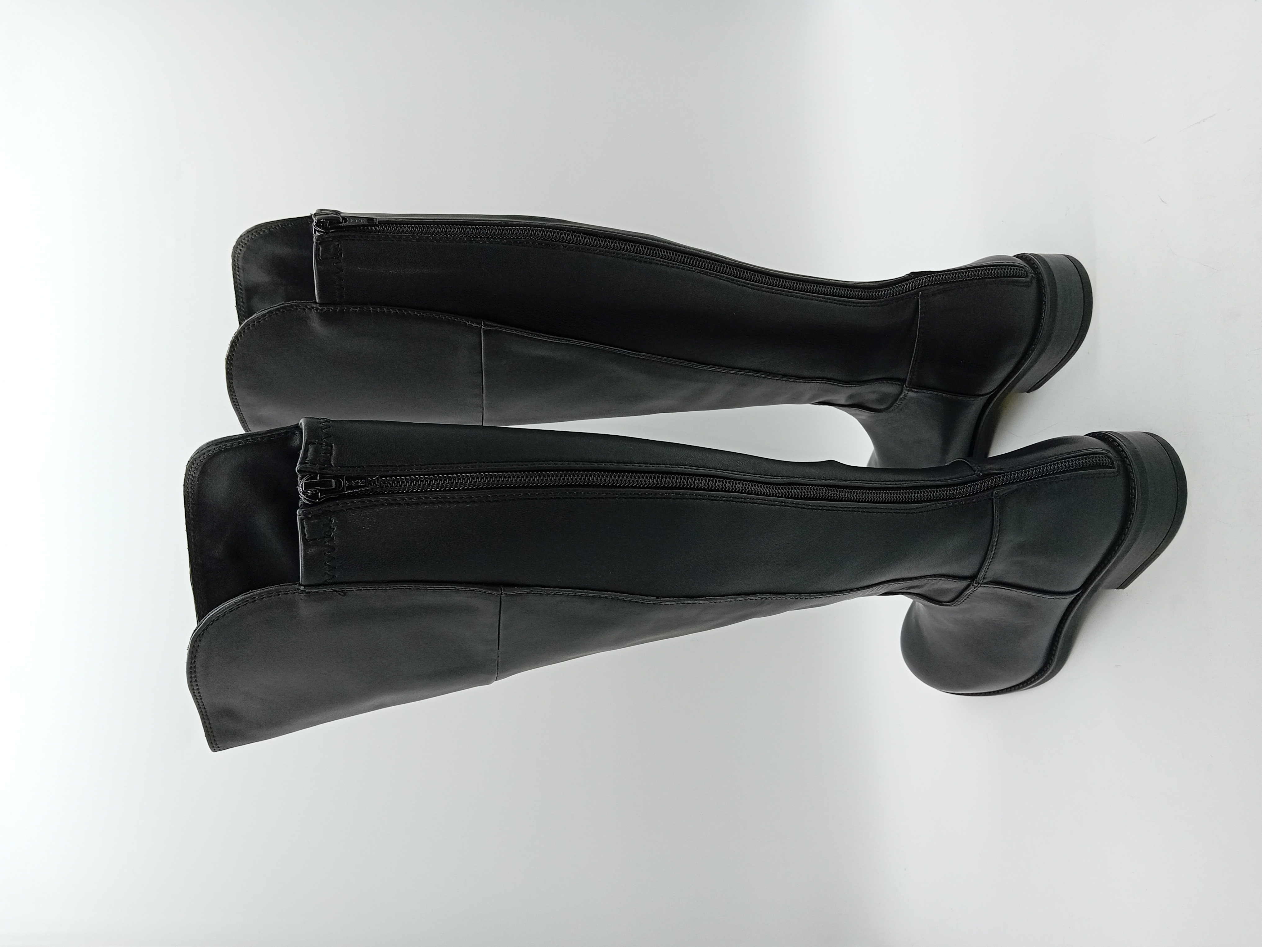 Bottes Hautes En Cuir Noir Unisa 37