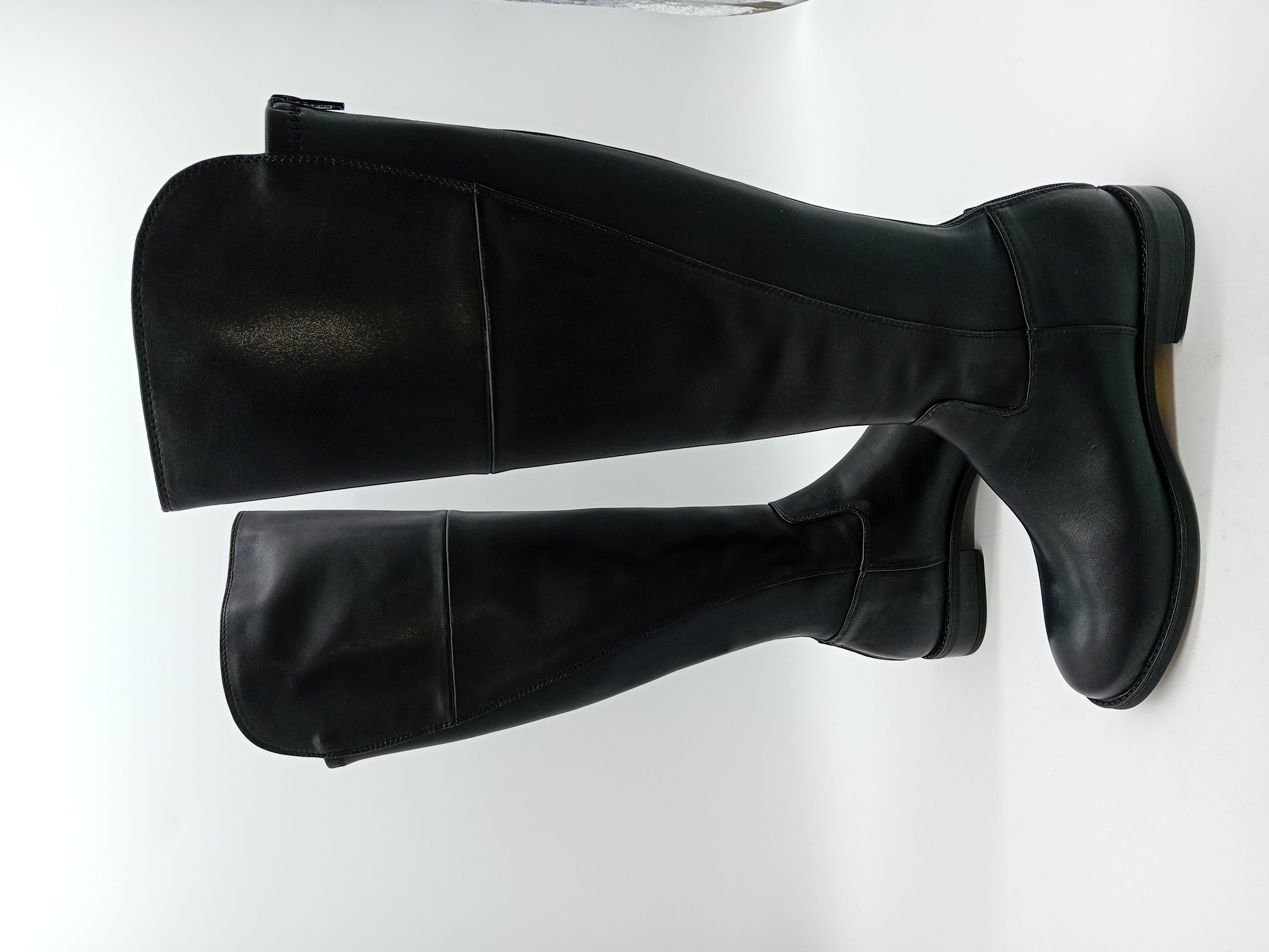 Bottes Hautes En Cuir Noir Unisa 37
