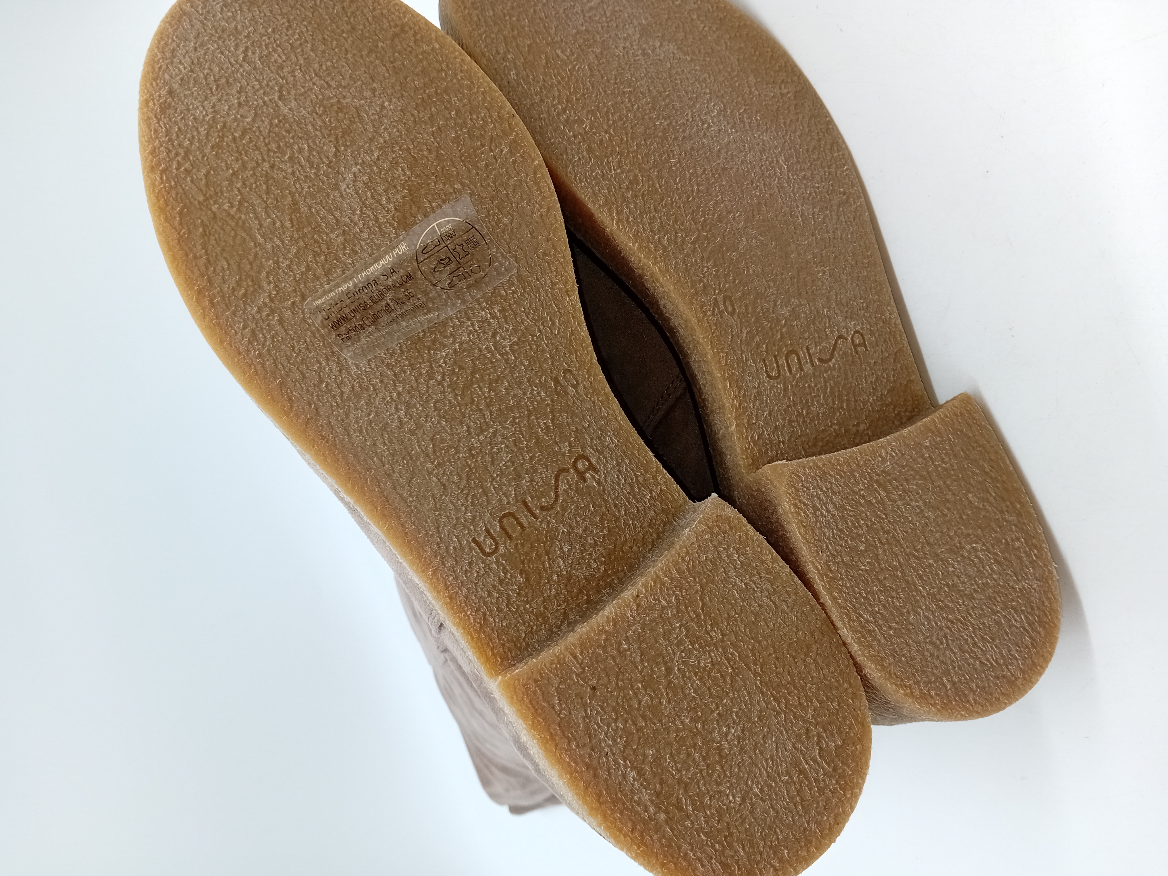 Bottes Hautes Daim Taupe Unisa 40