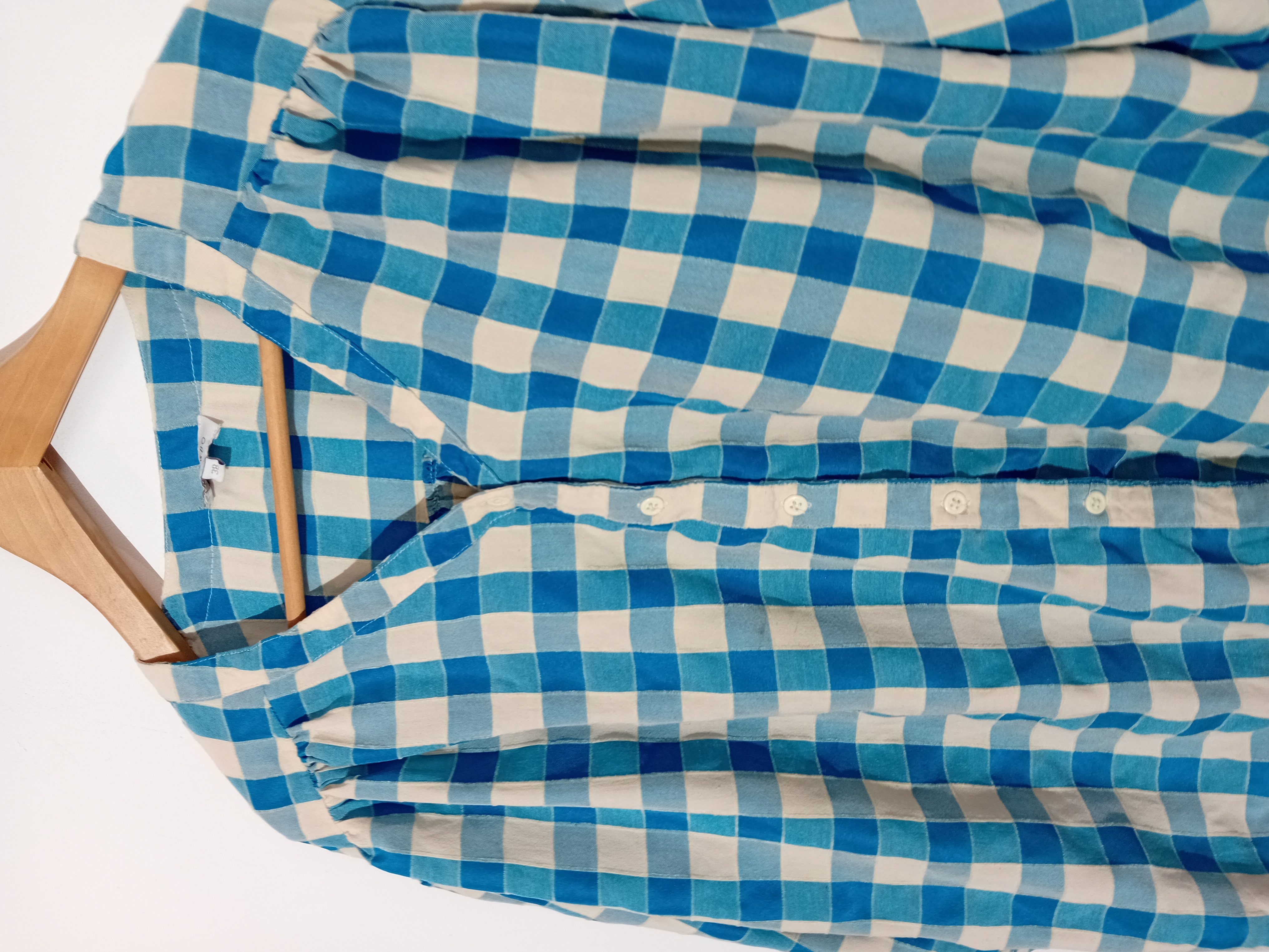 Blouse Vichy Bleue Blanche M