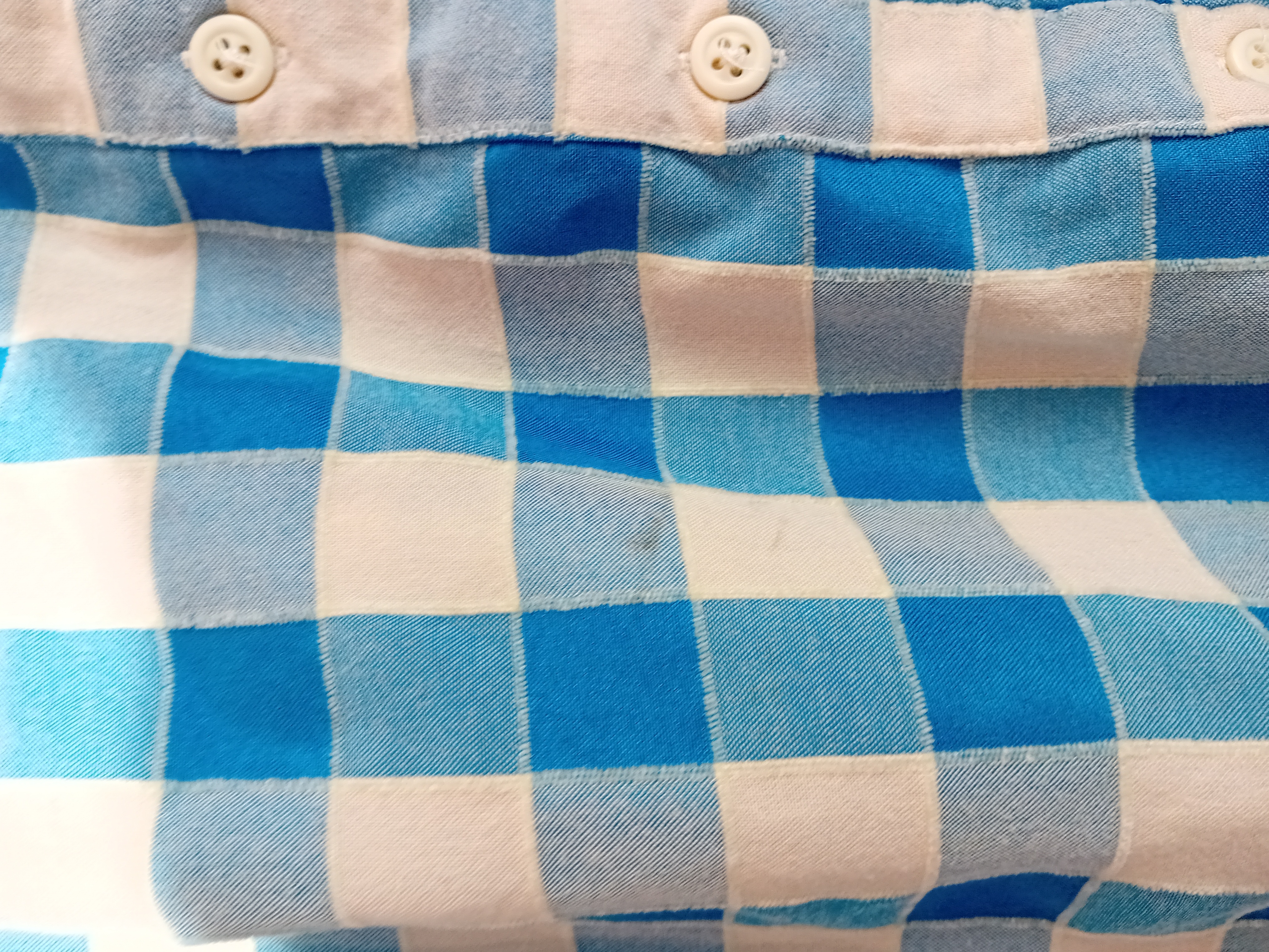 Blouse Vichy Bleue Blanche M