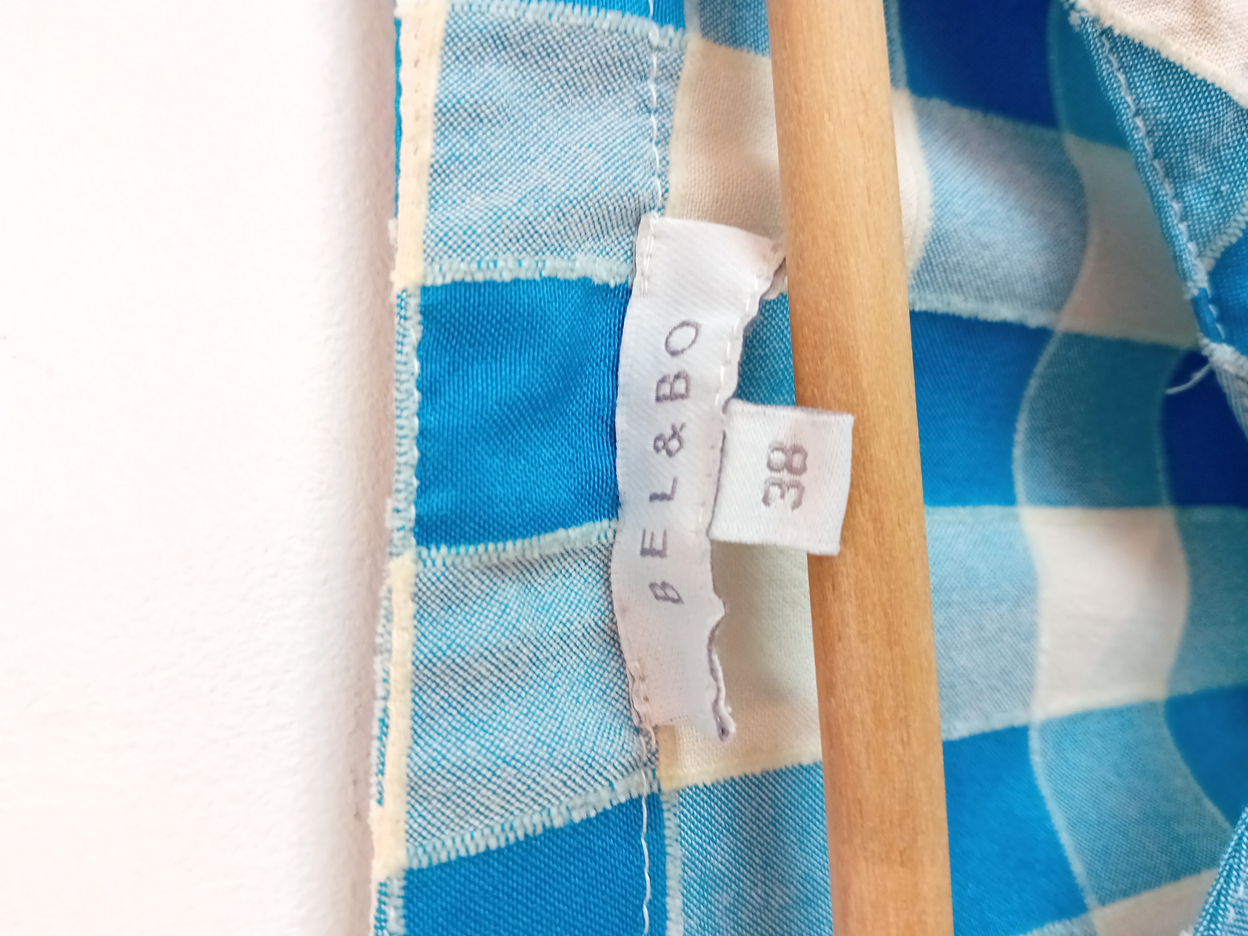 Blouse Vichy Bleue Blanche M