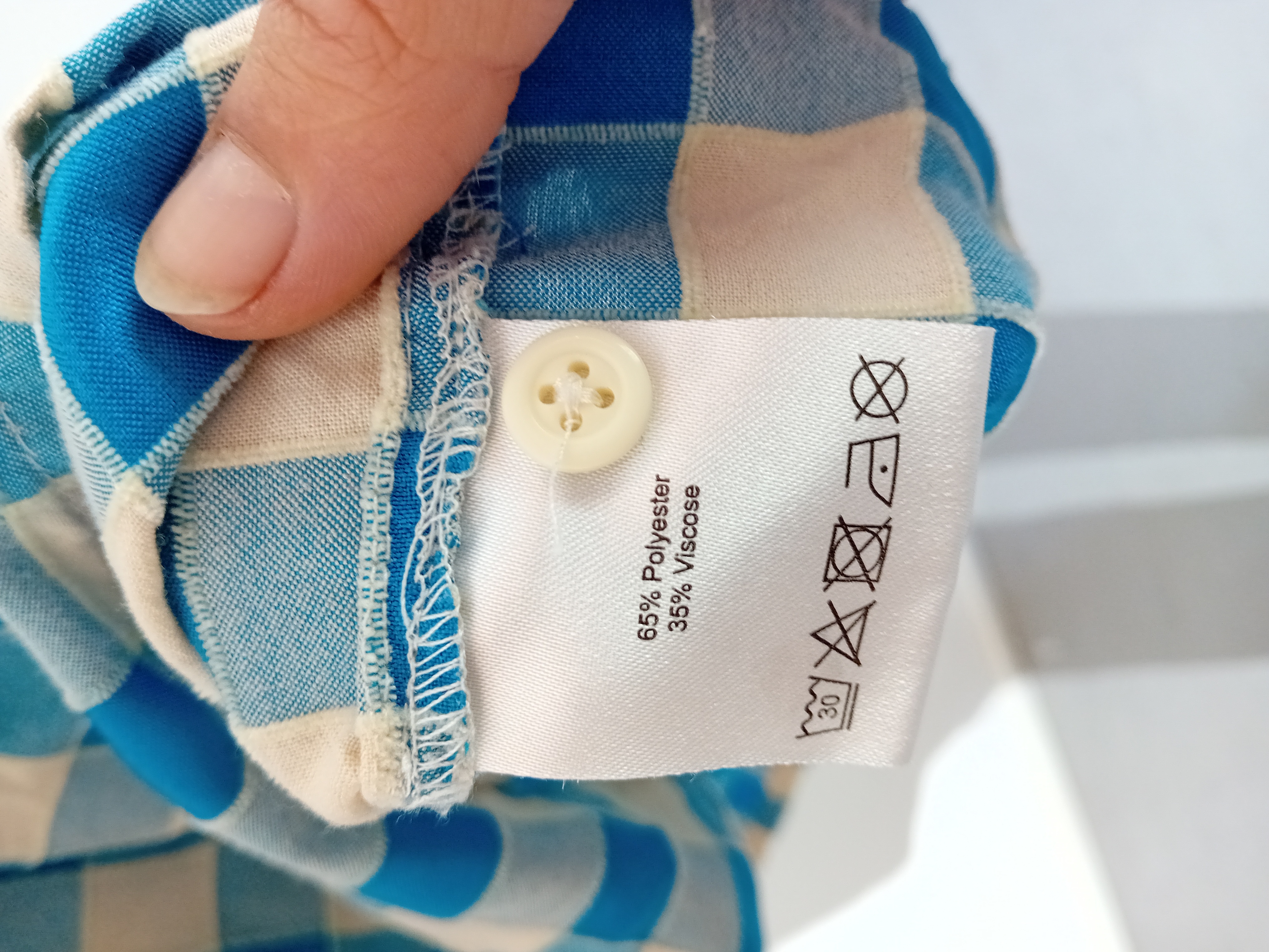 Blouse Vichy Bleue Blanche M