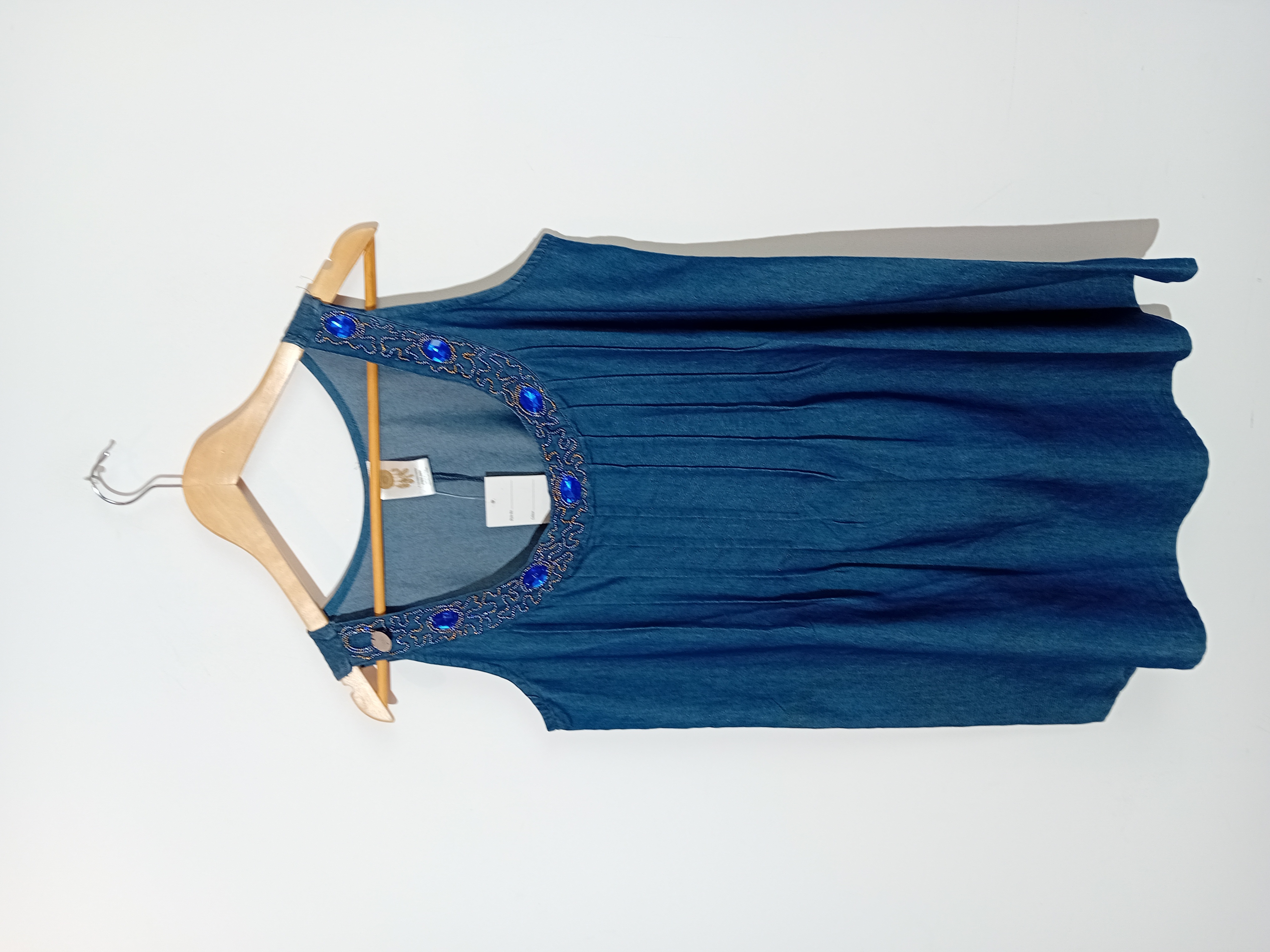 Top Bleu Fluide Bijoux