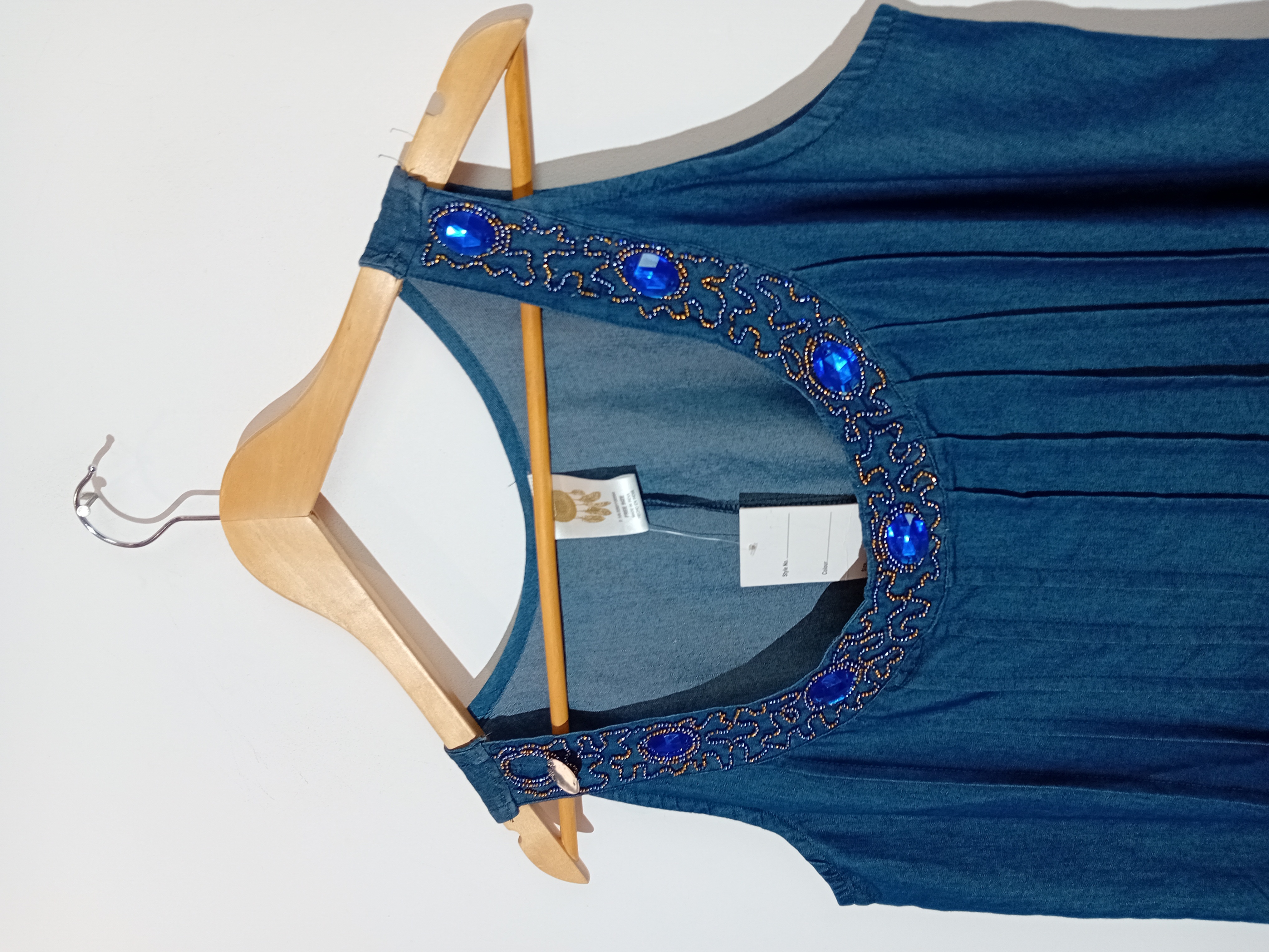 Top Bleu Fluide Bijoux