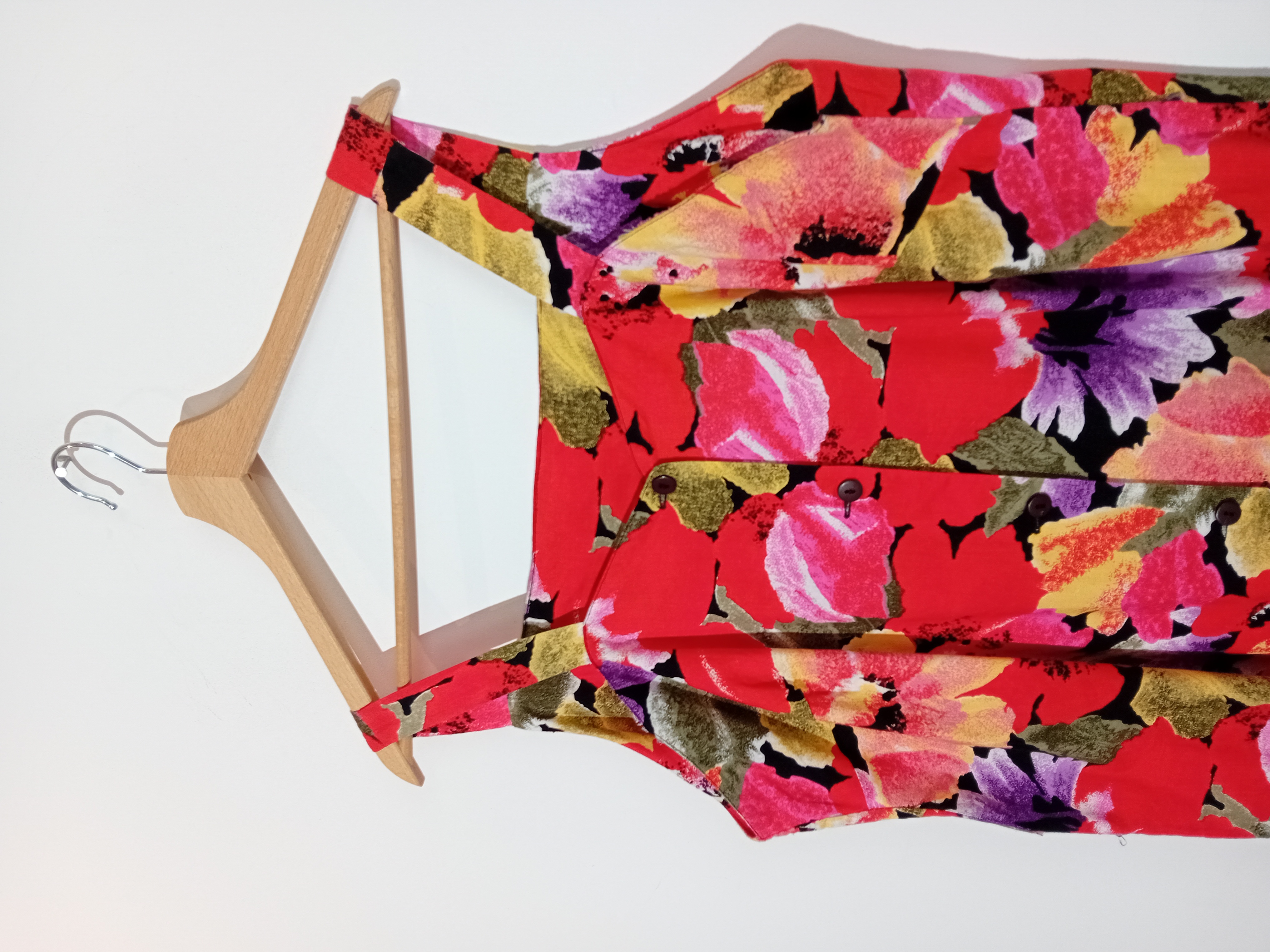 Robe Floral Vintage Sans Manches