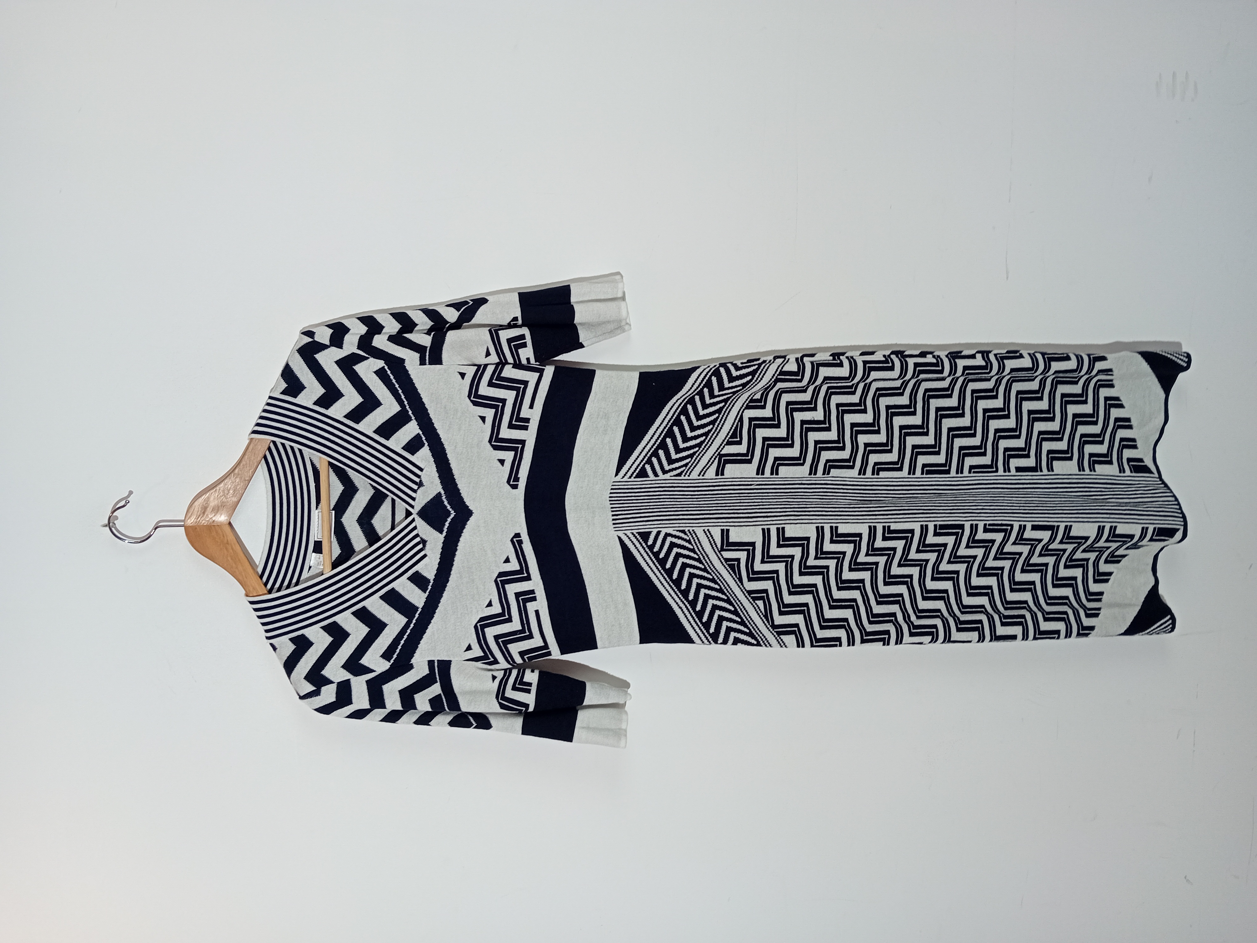 Robe Longue Maille Geometrique Bpc Selection
