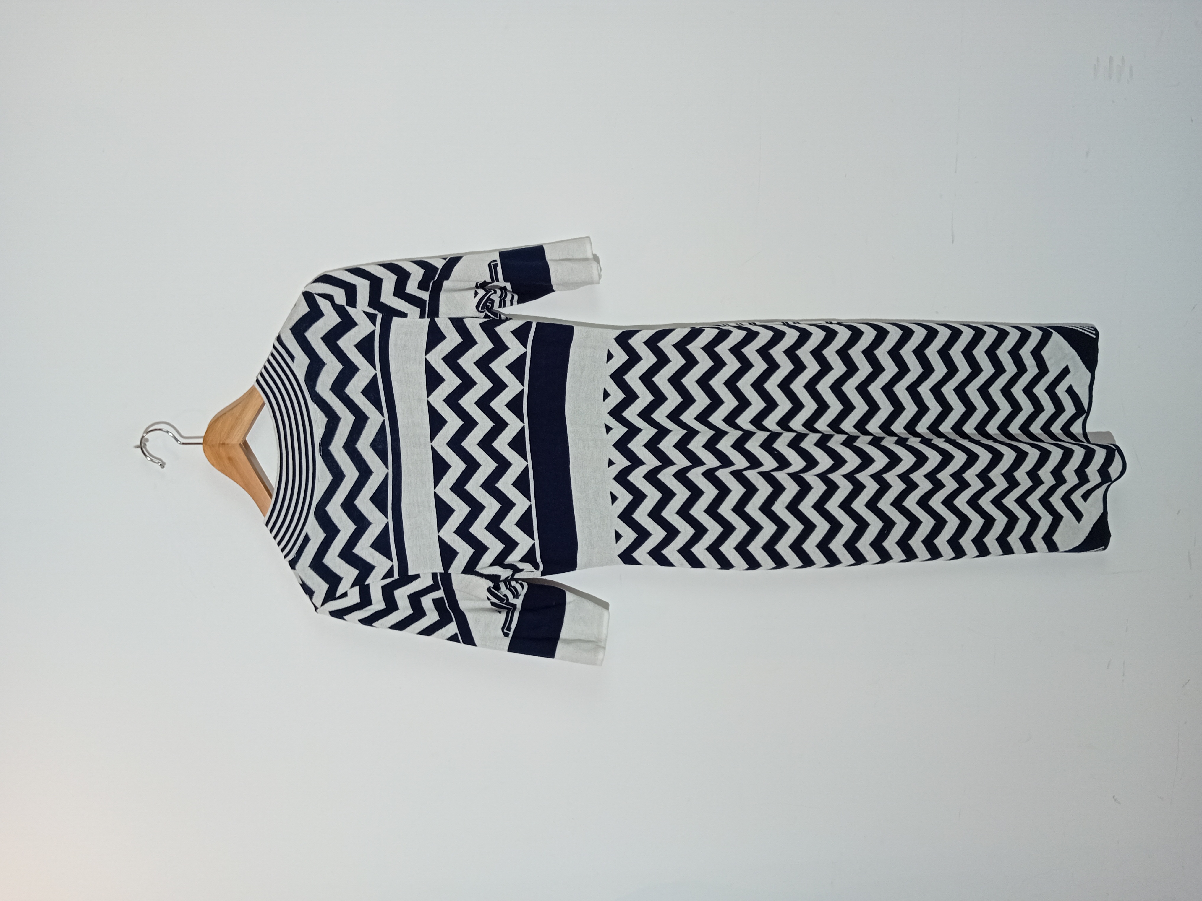 Robe Longue Maille Geometrique Bpc Selection