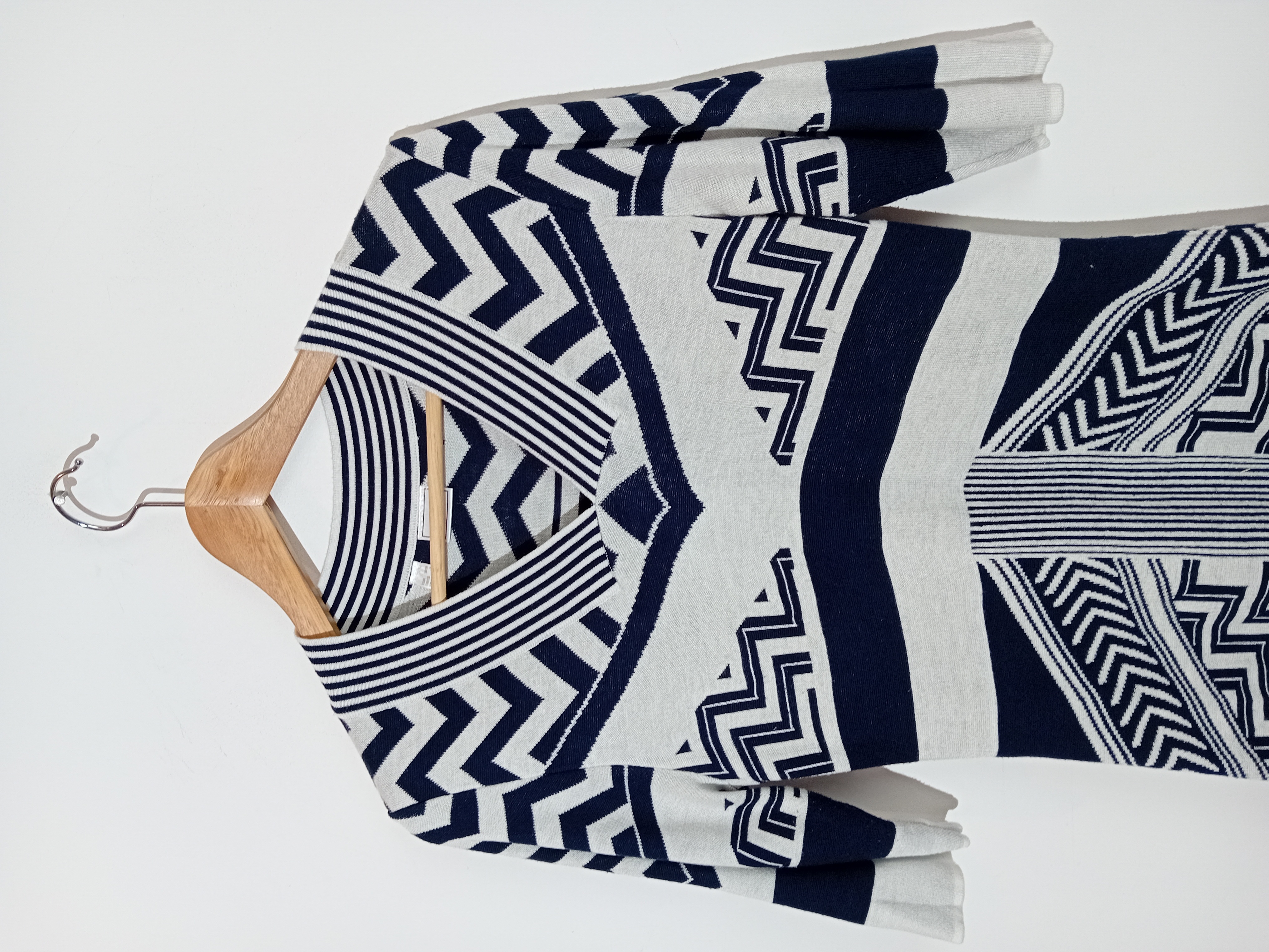 Robe Longue Maille Geometrique Bpc Selection