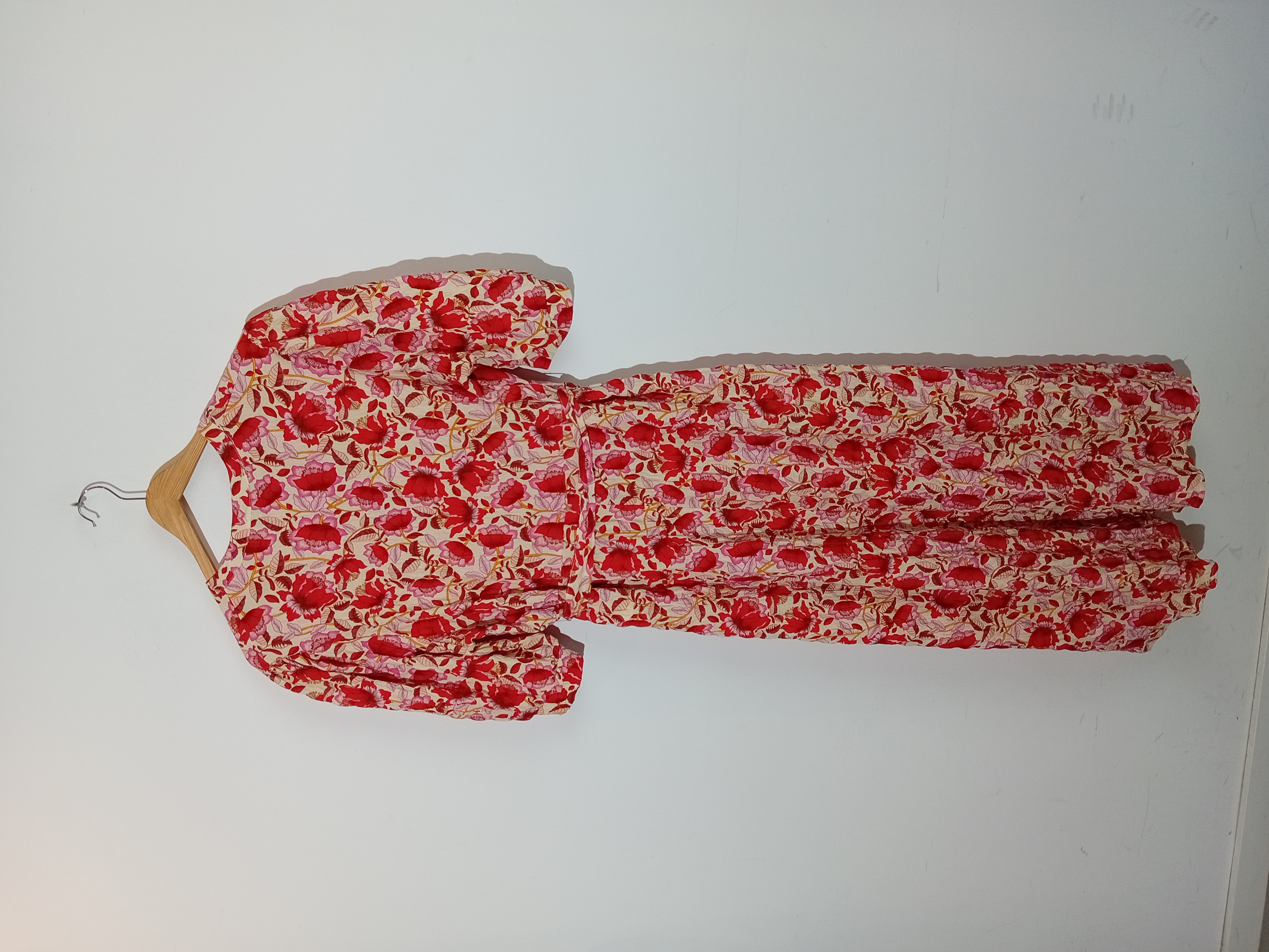 Robe Longue Fleurie Rouge Sora