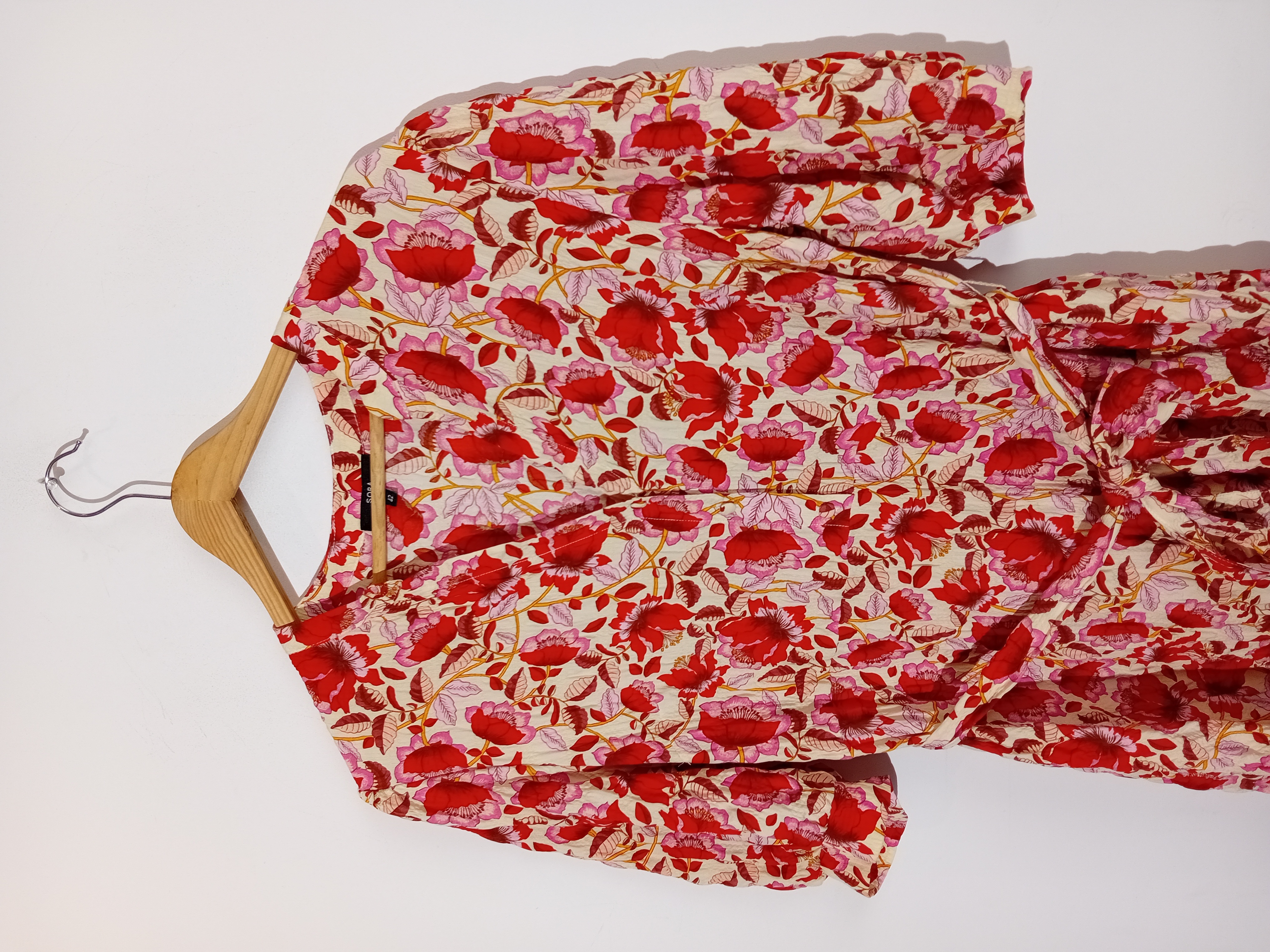 Robe Longue Fleurie Rouge Sora