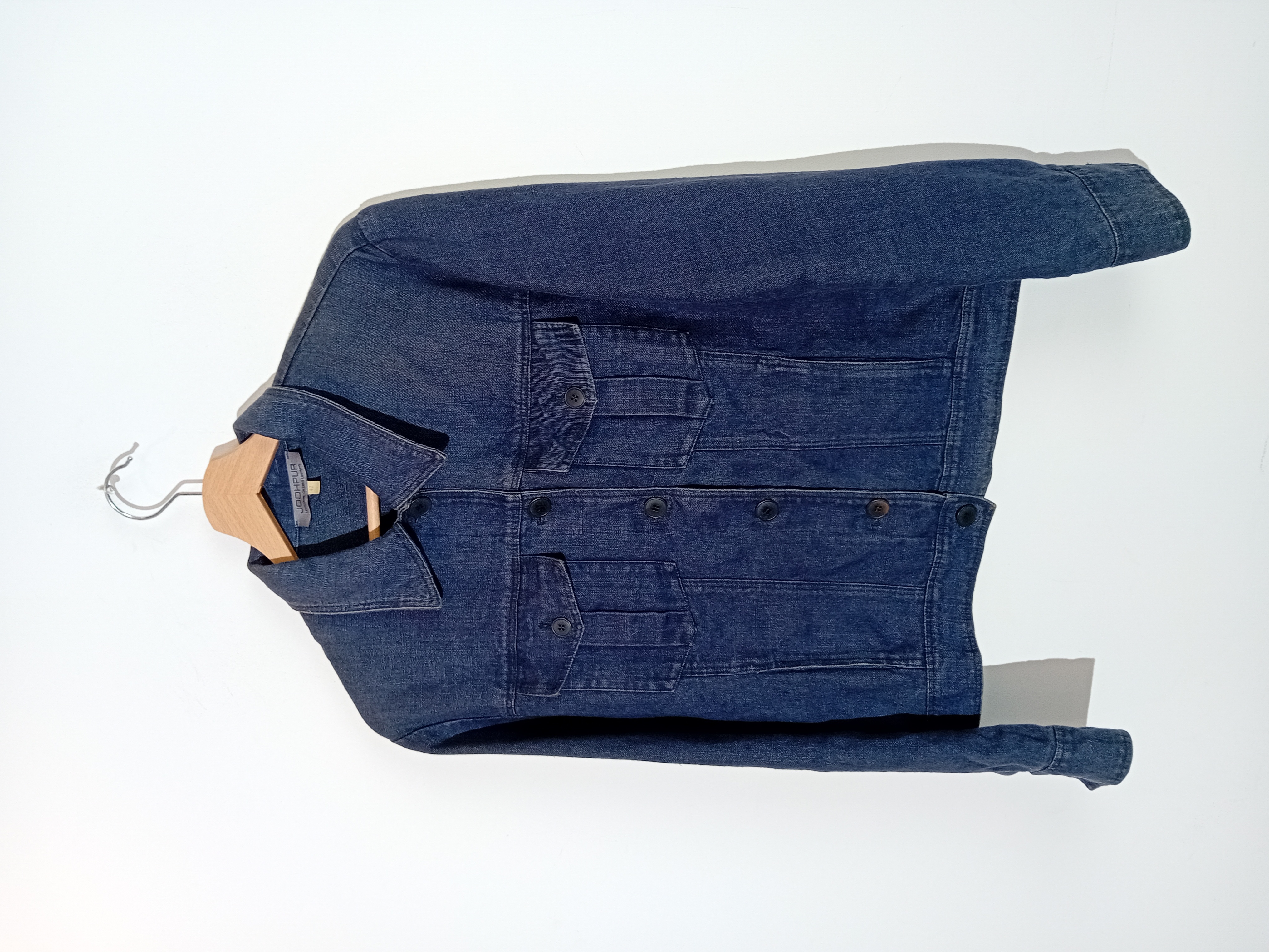 Veste En Lin Bleu Marine Jodhpur