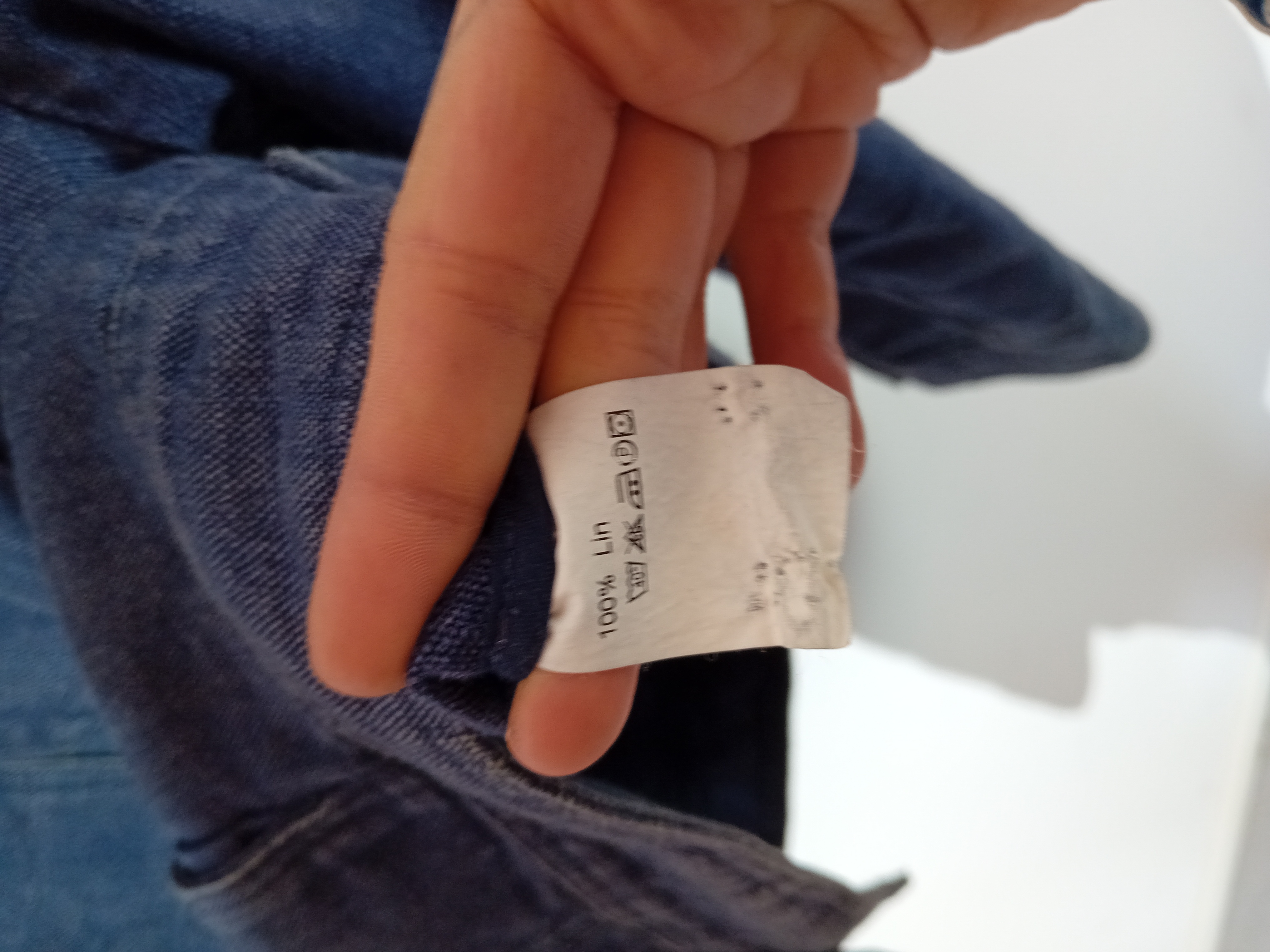 Veste En Lin Bleu Marine Jodhpur