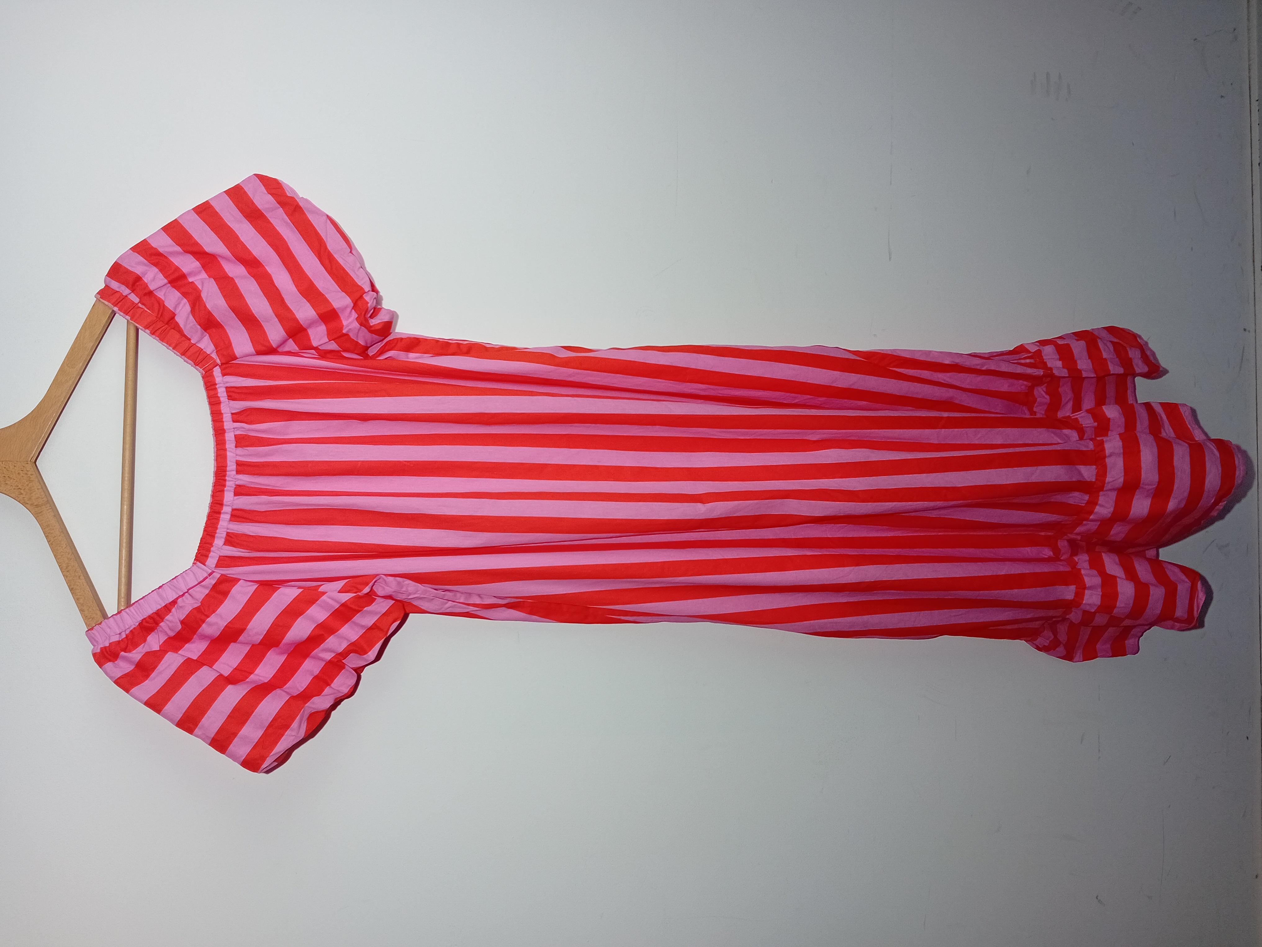 Robe Longue Rayures Rose Et Rouge Inapril1986 M