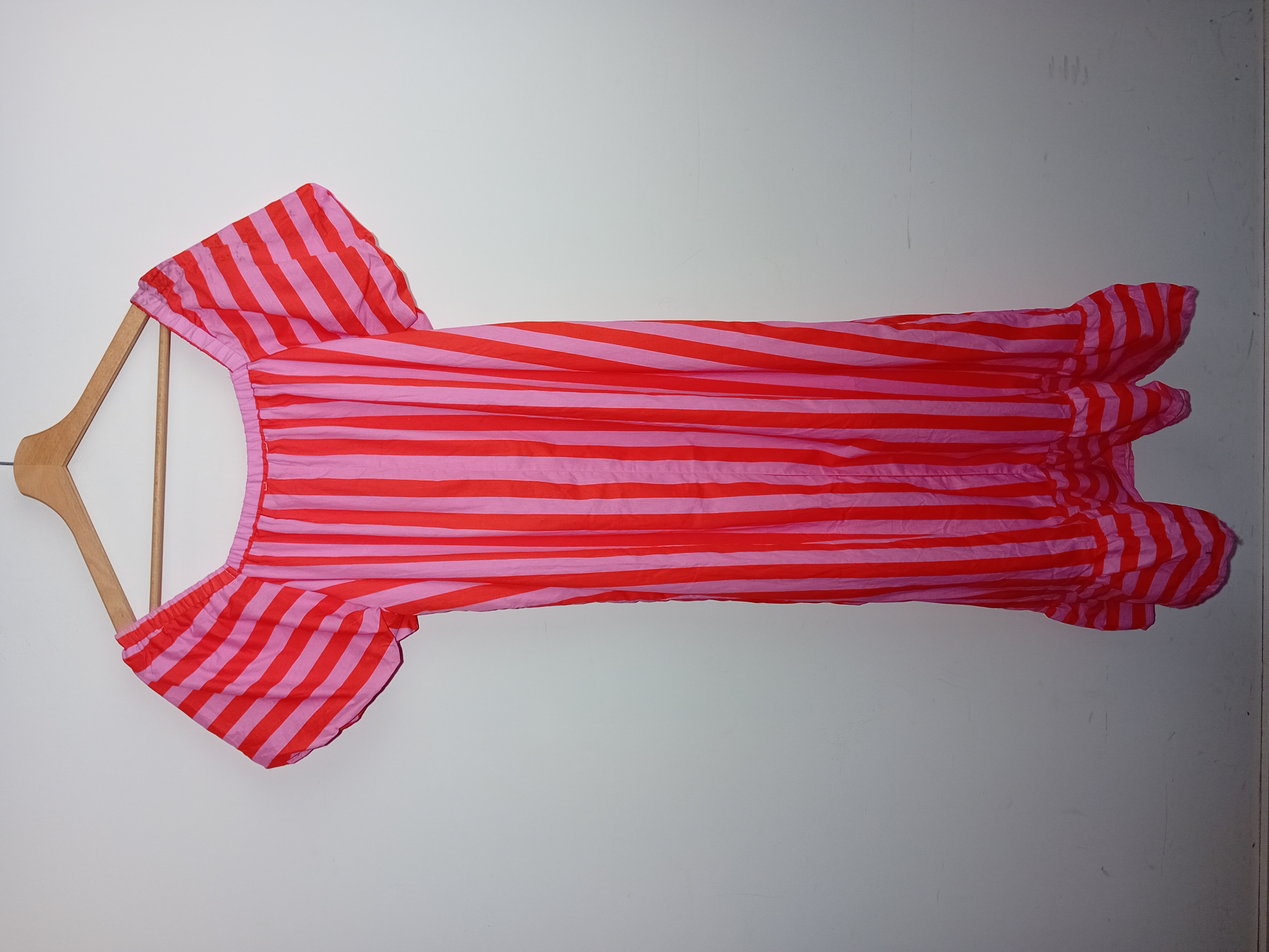 Robe Longue Rayures Rose Et Rouge Inapril1986 M