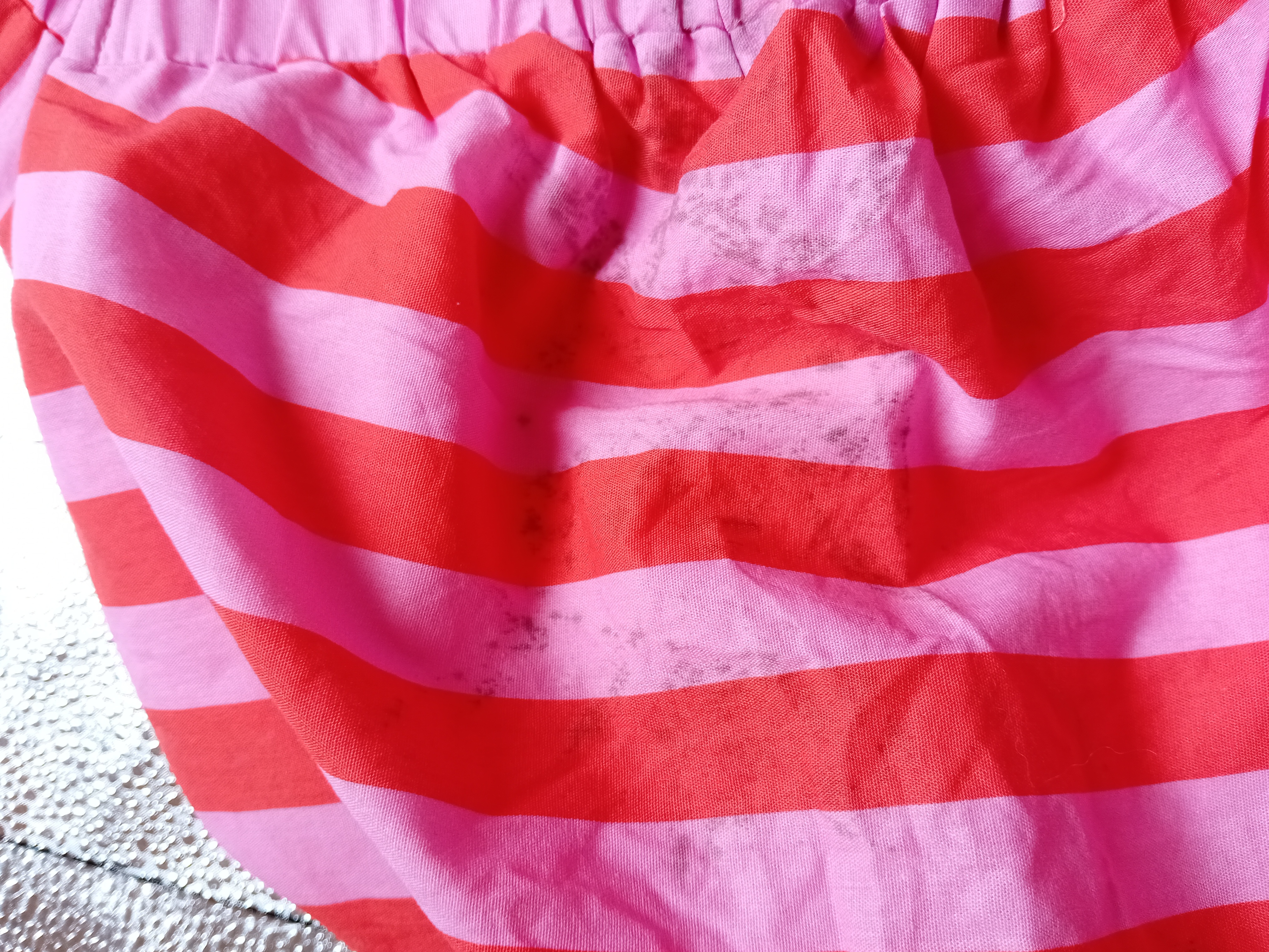 Robe Longue Rayures Rose Et Rouge Inapril1986 M