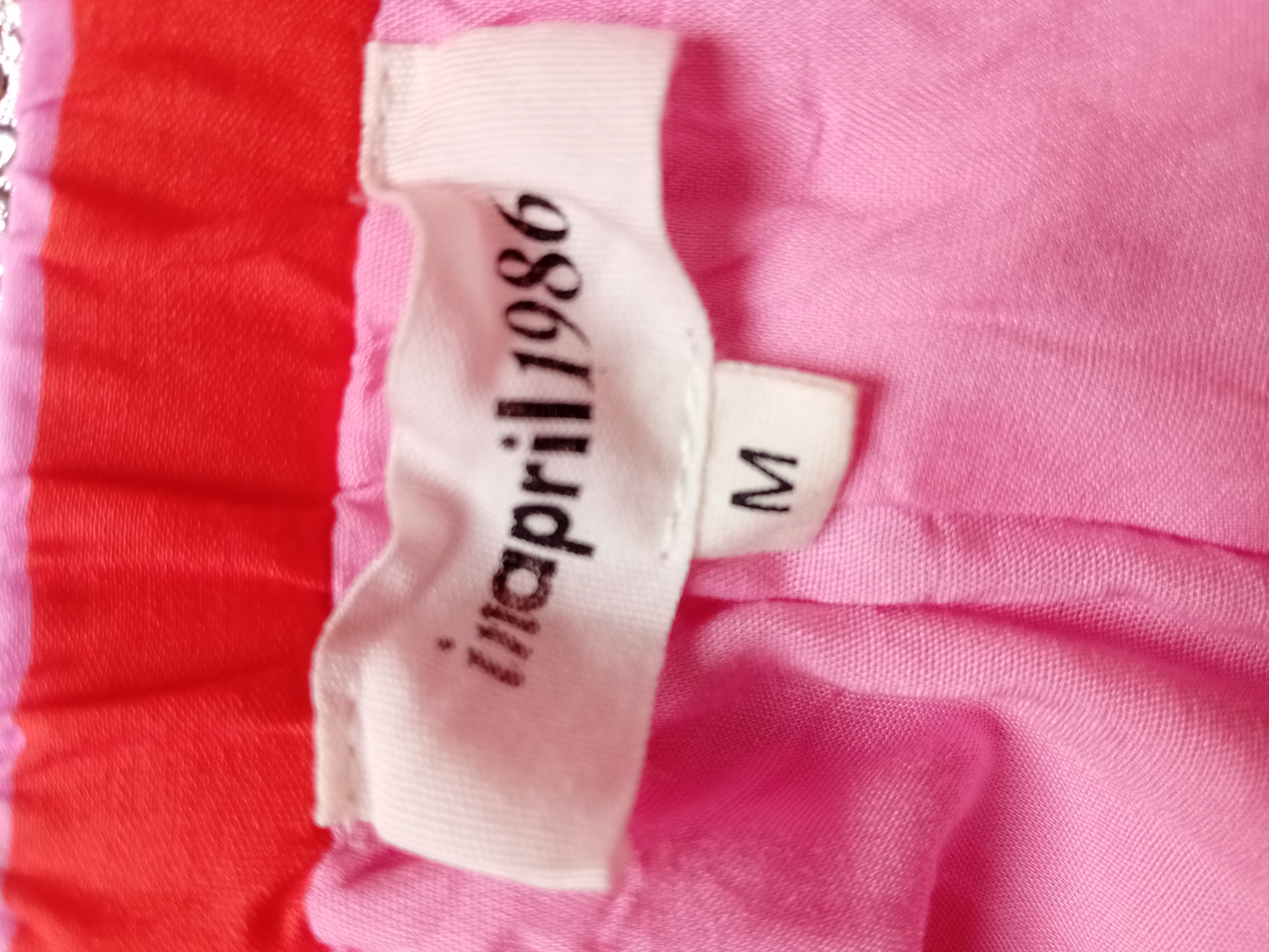 Robe Longue Rayures Rose Et Rouge Inapril1986 M
