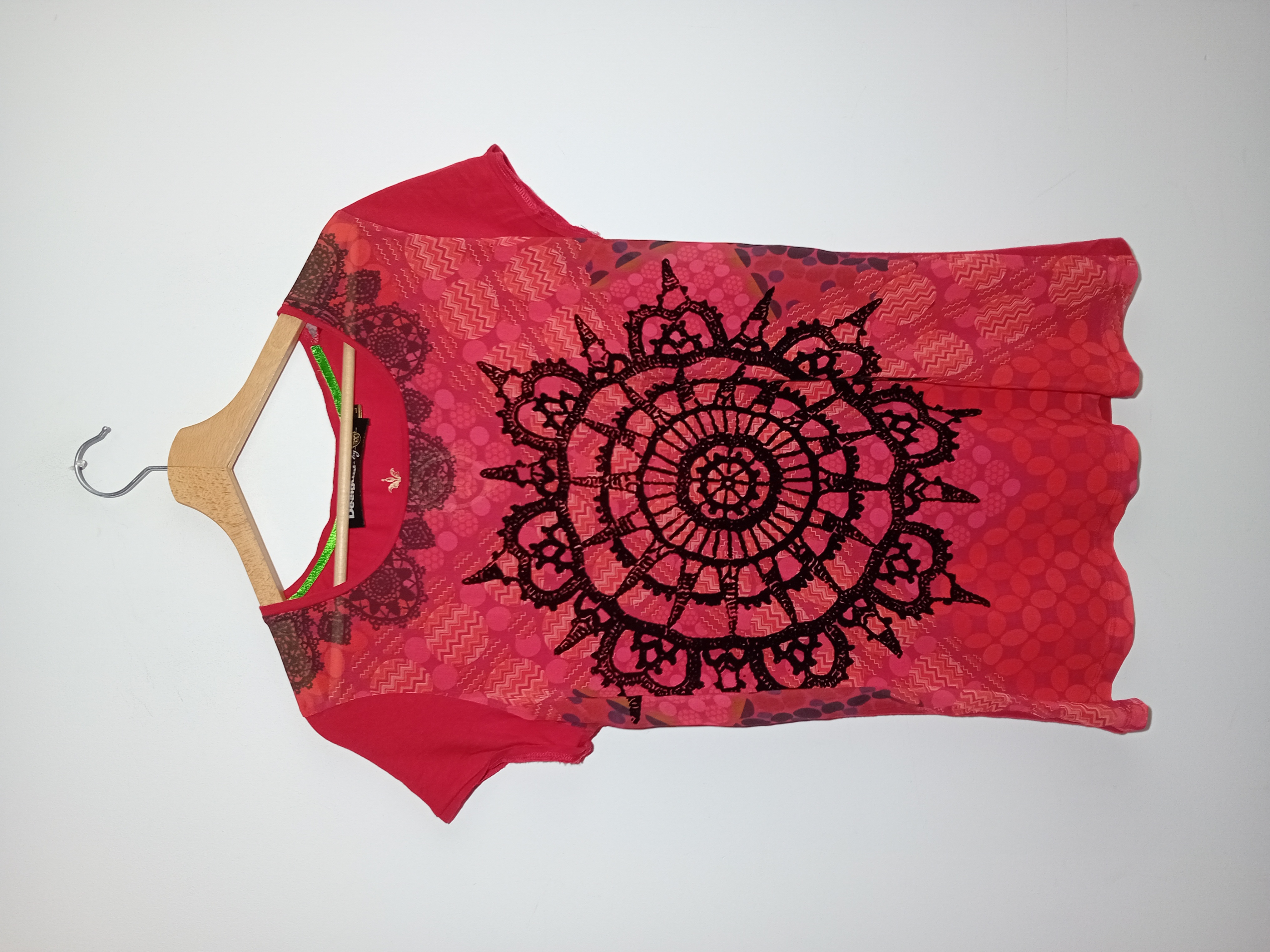 T-shirt Rouge Mandala Desigual L