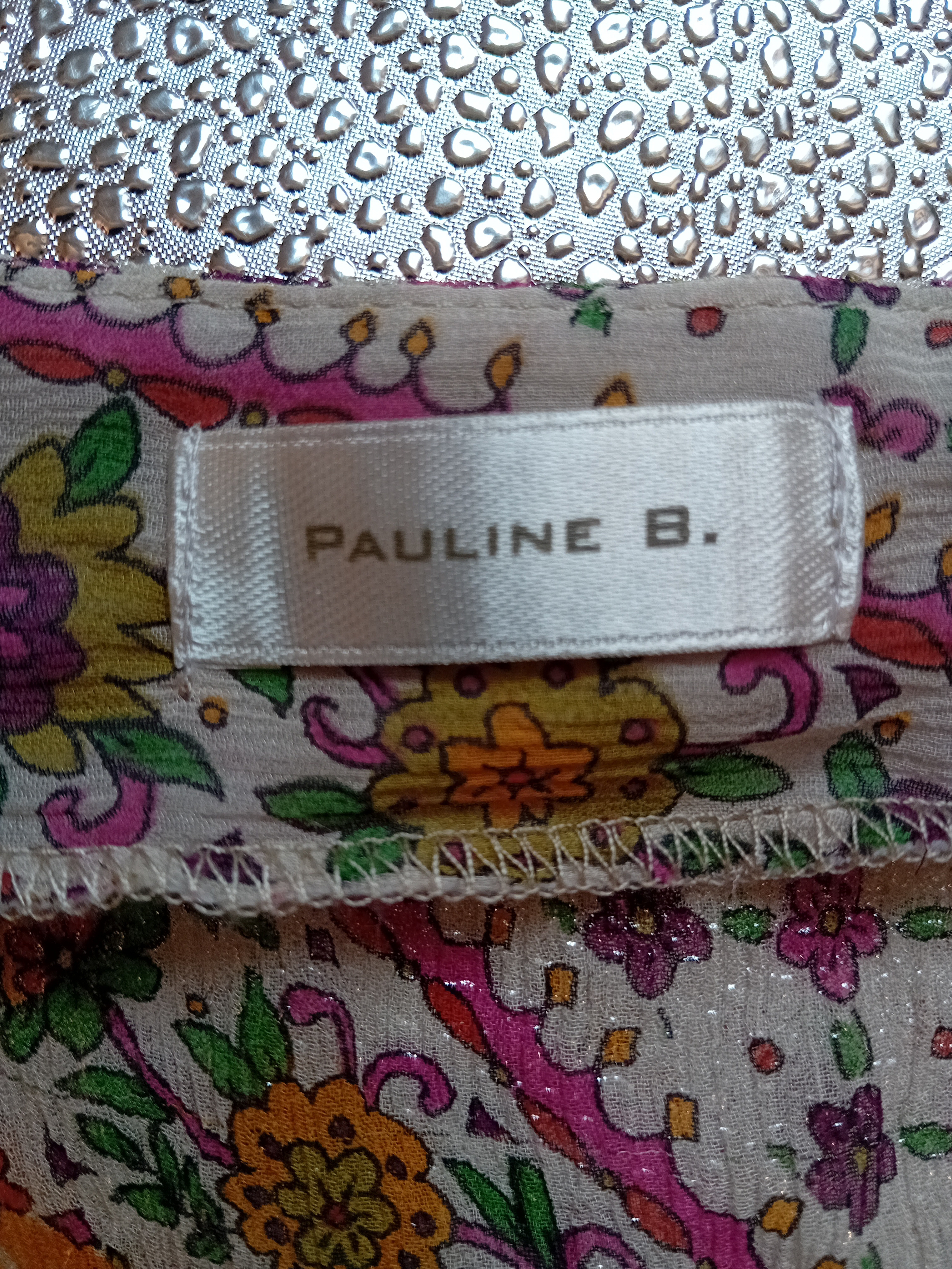Blouse Fluide En Soie Motifs Psychédéliques